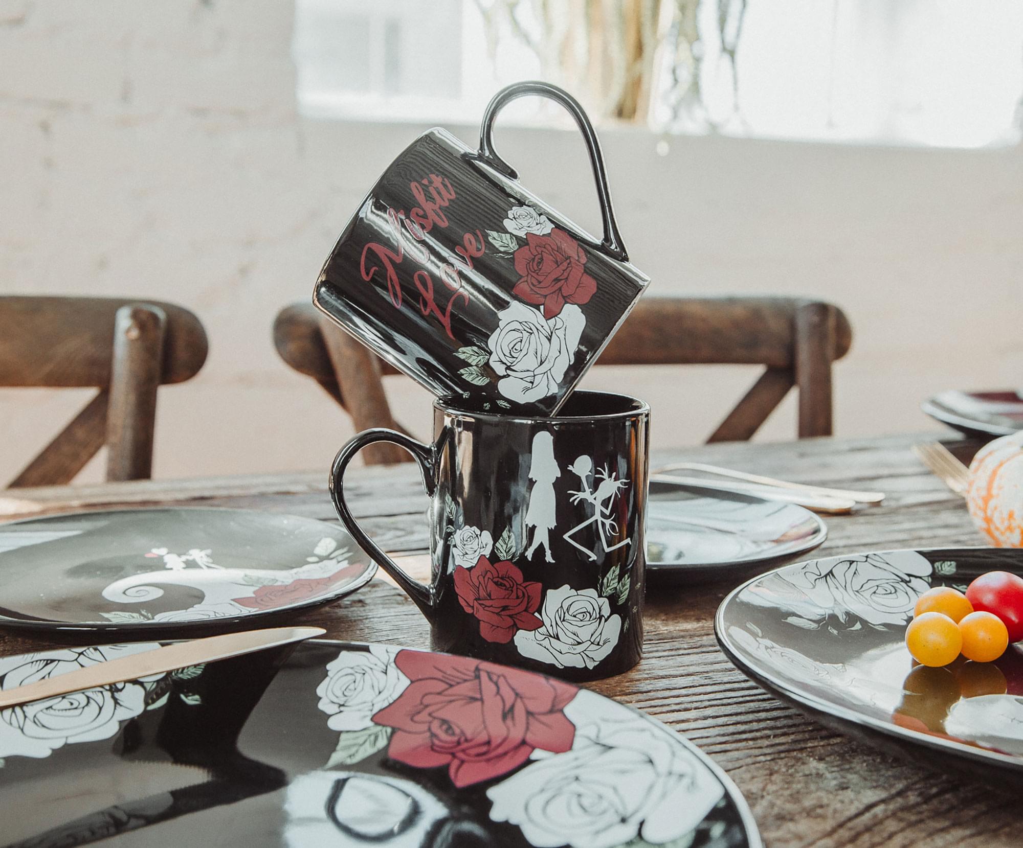 Disney's Enchanting Nightmare Before Christmas Jack and Sally 16-Piece Dinnerware Set