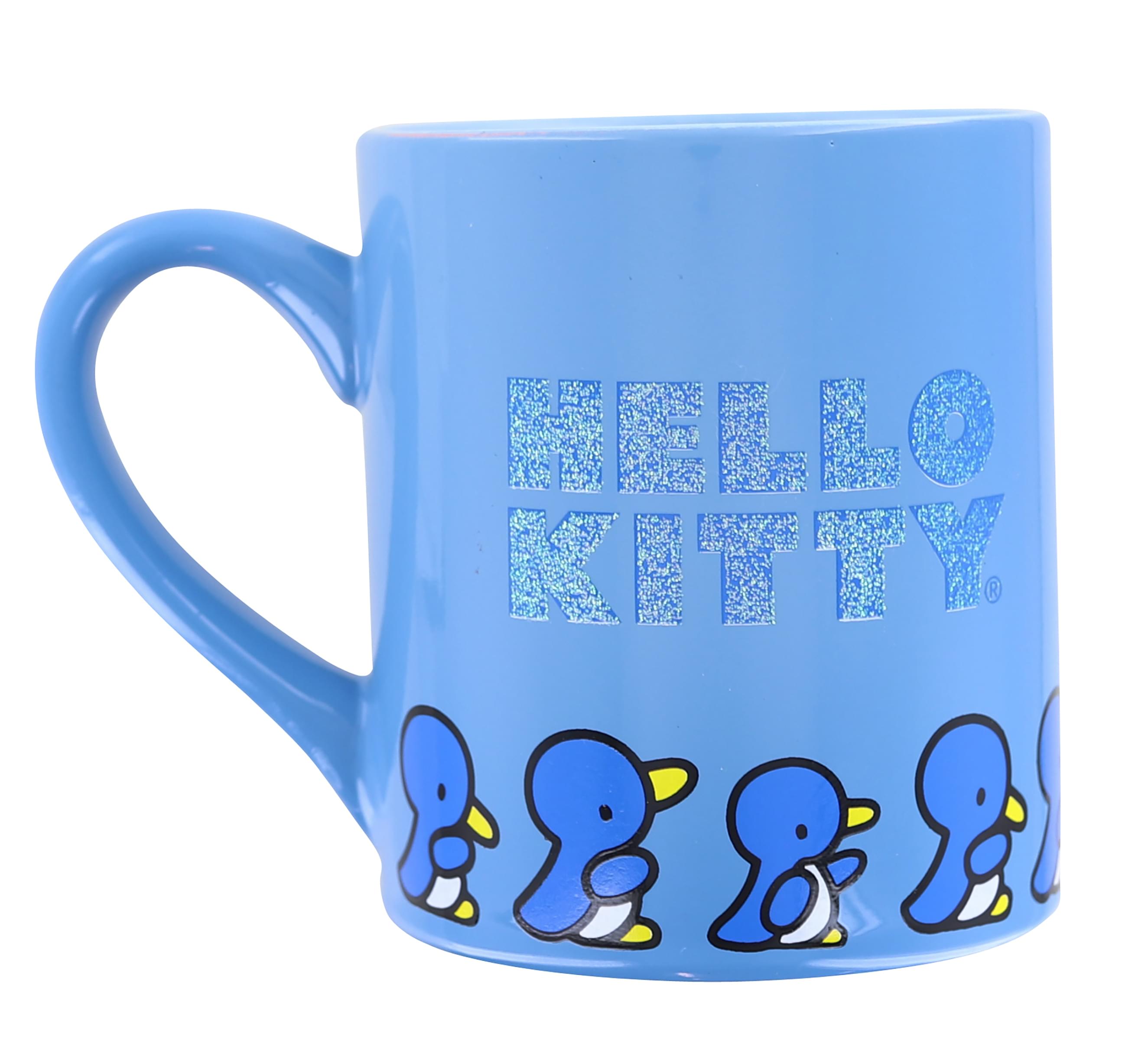 Sanrio Hello Kitty Blue Sparkles 14-Ounce Ceramic Mug