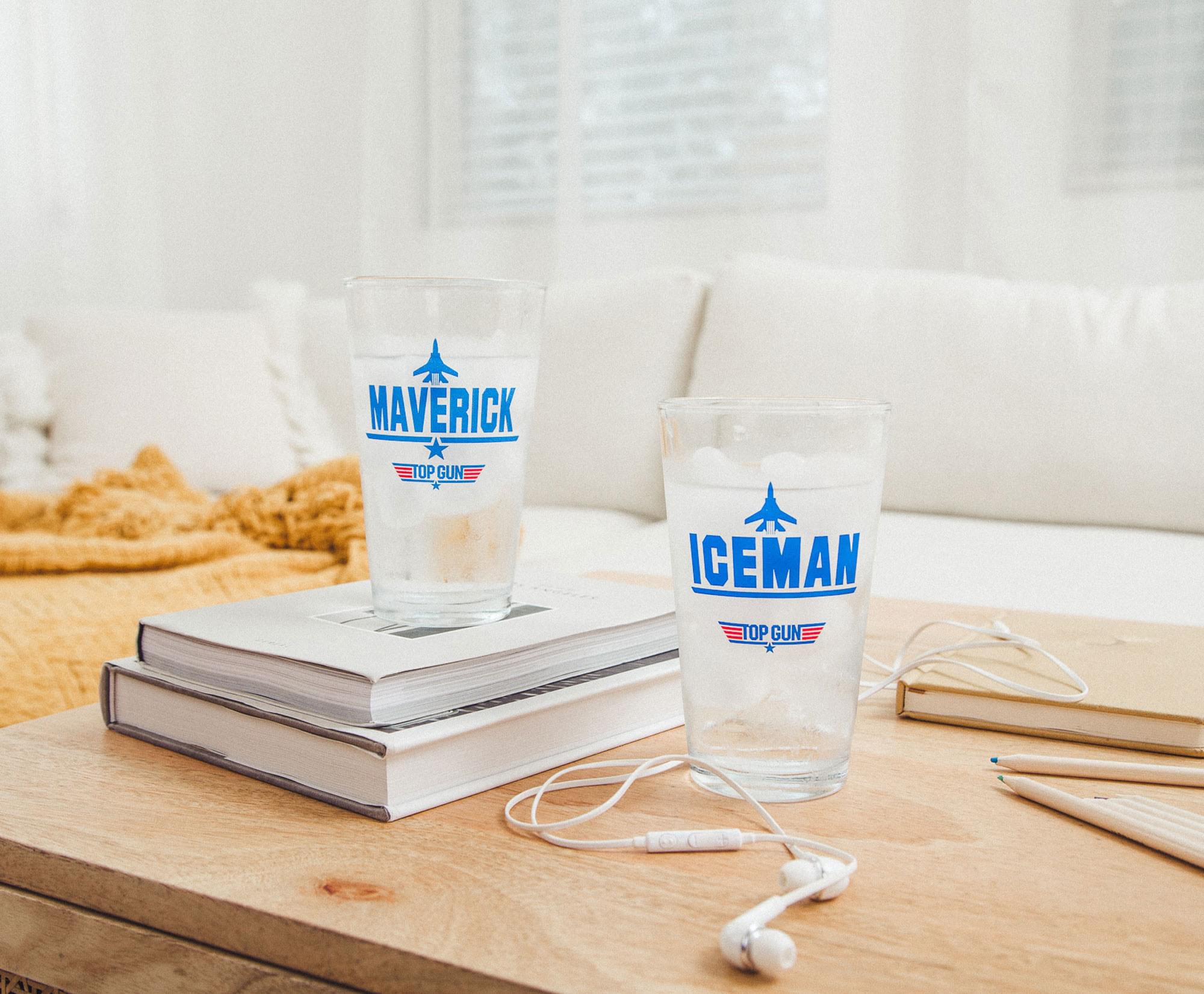Top Gun Maverick & Iceman 20 - Ounce Pint Glass Set (2 Pack)
