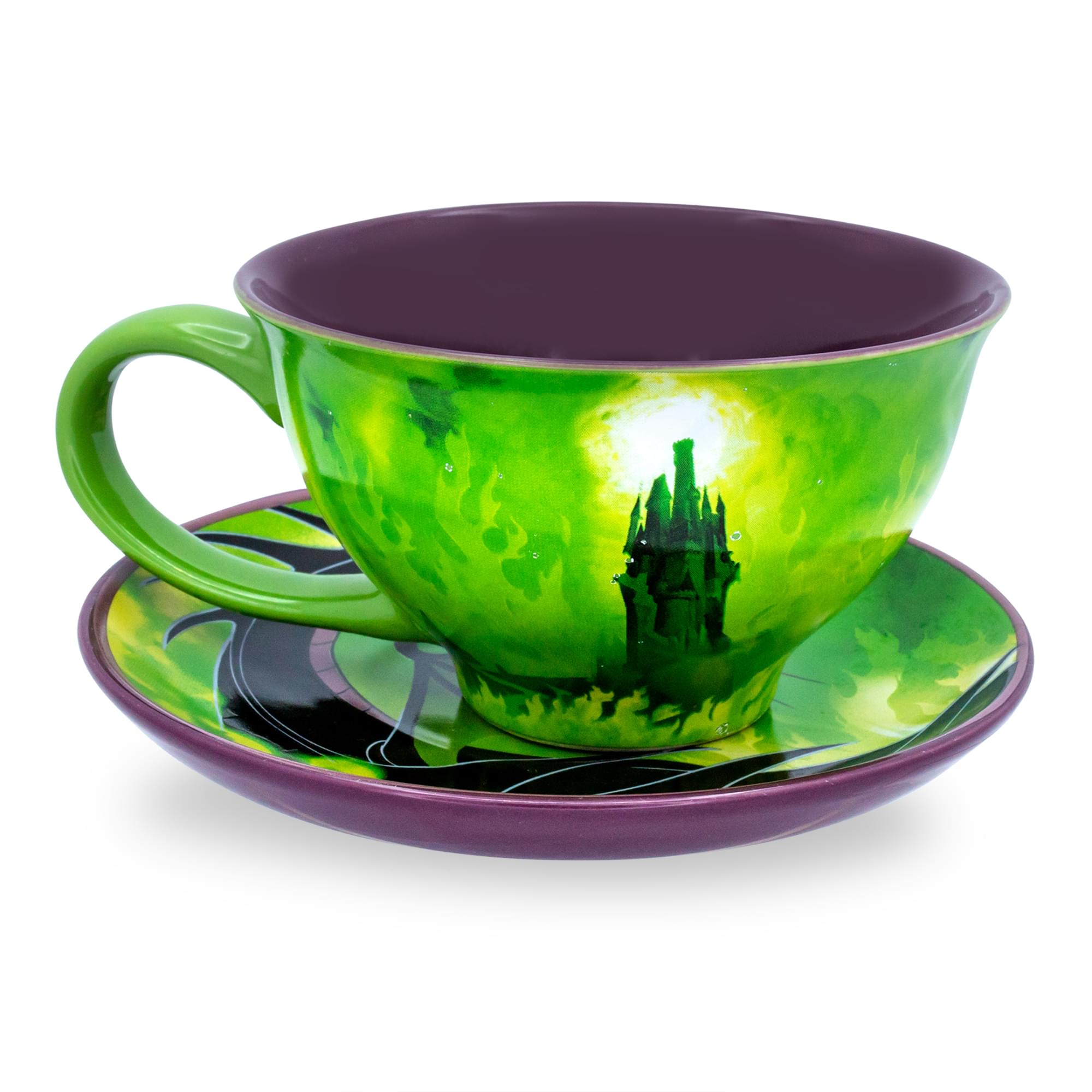 Maleficent-Inspired Disney Villains Ceramic Teacup & Saucer Set