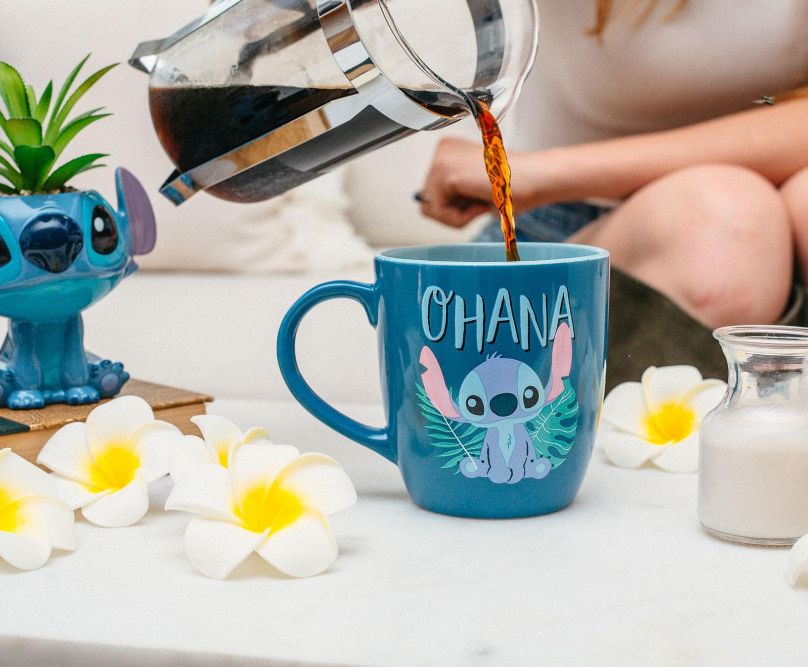 Disney Lilo & Stitch Ohana Hawaiian Paradise Ceramic Mug - 18 Ounce