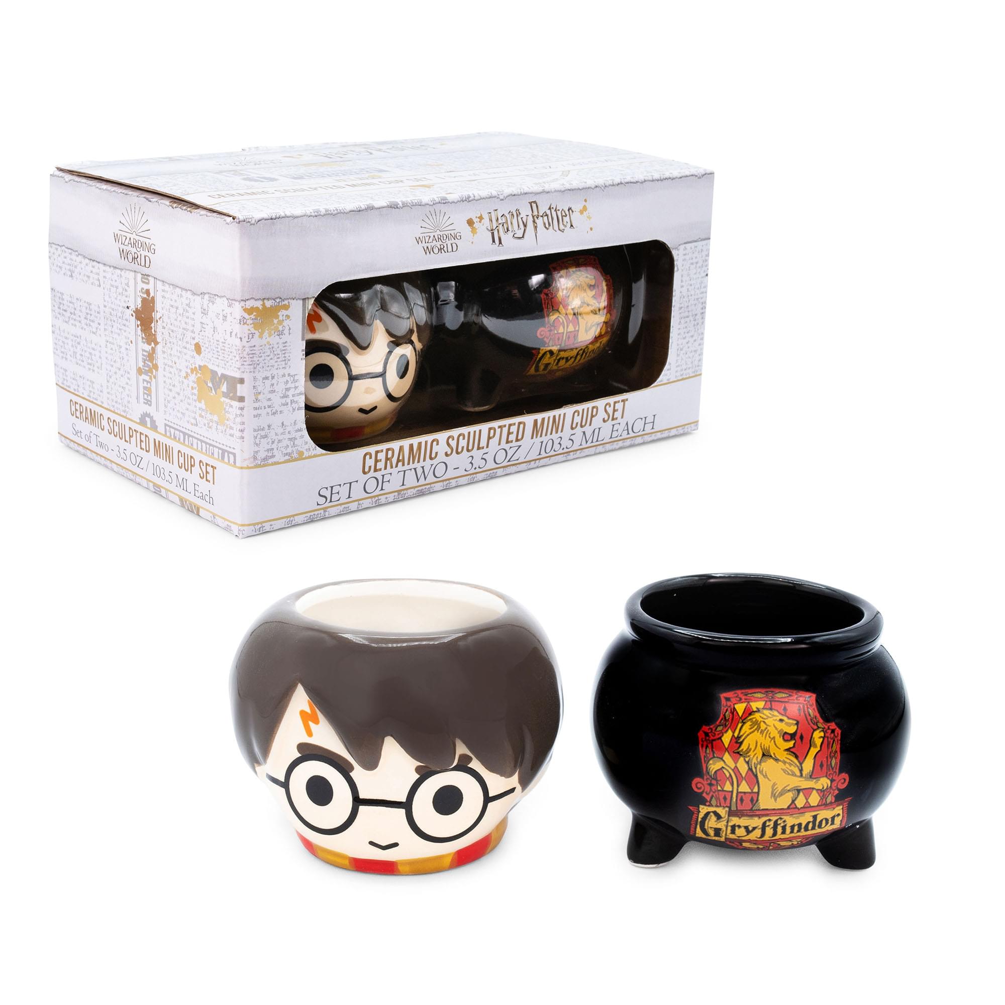 Magical Harry Potter Chibi Harry & Cauldron Ceramic Mini Mugs Set of 2
