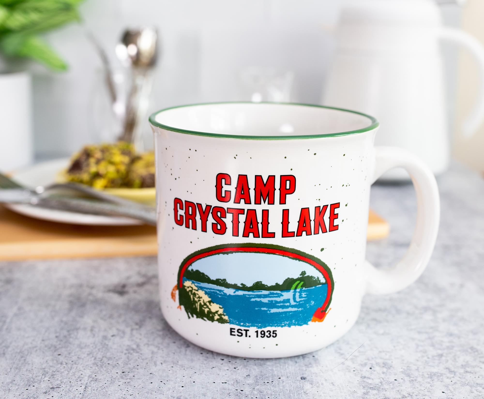 Friday the 13th Crystal Lake Ceramic Camper Mug - 20 Ounce