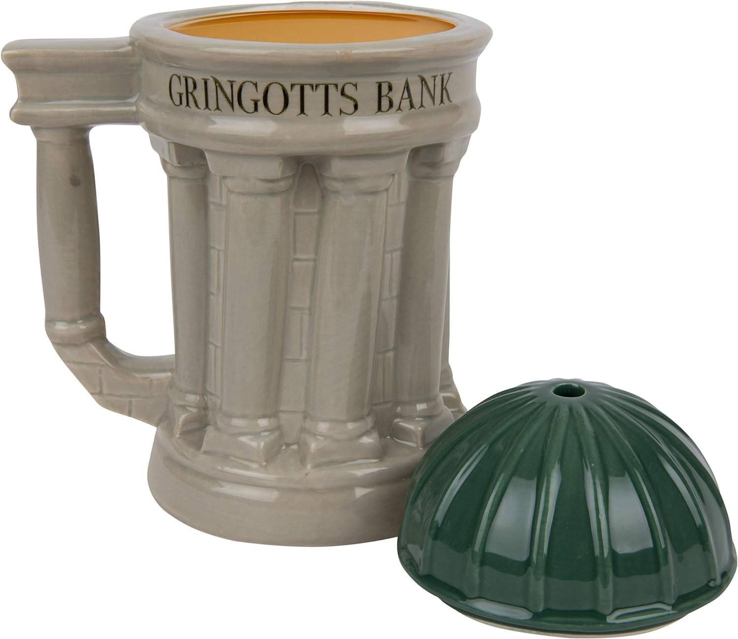 Enchanting Harry Potter Gringotts Bank 28oz Lidded Mug