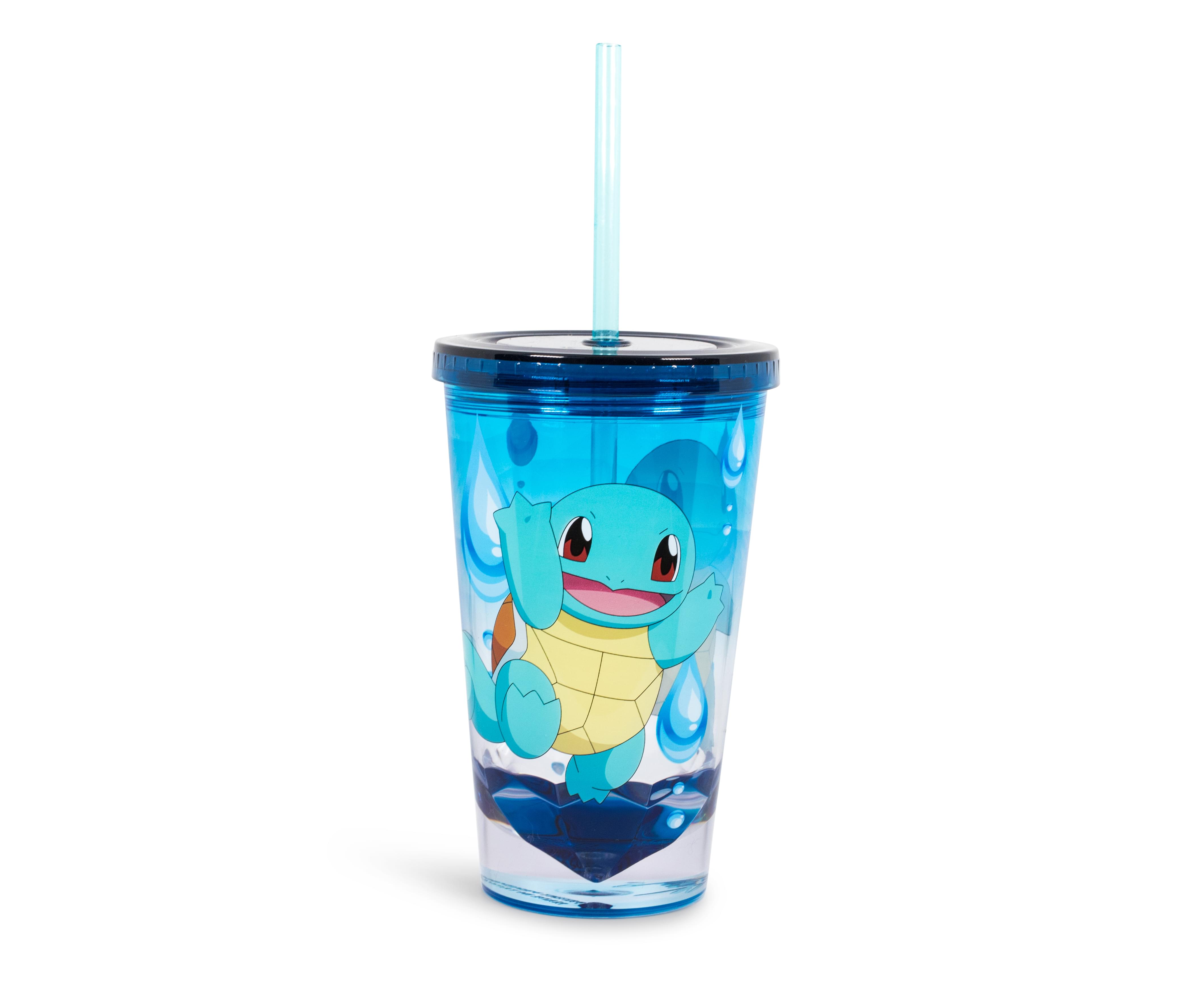 Pokémon Squirtle 16oz Reusable Carnival Tumbler with Lid and Straw
