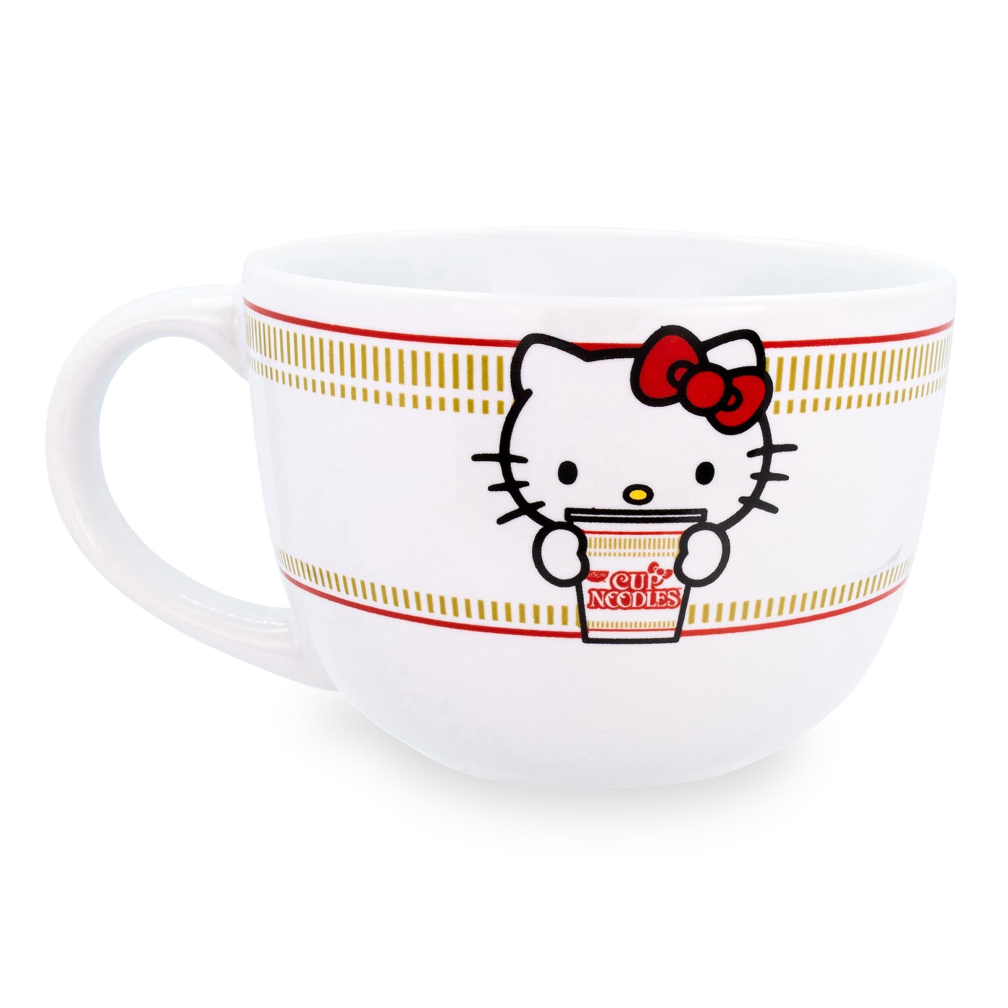 Sanrio Hello Kitty x Nissin Cup Noodles 24-Ounce Ceramic Soup Mug - A Perfect Pair of Adorable and Flavorful