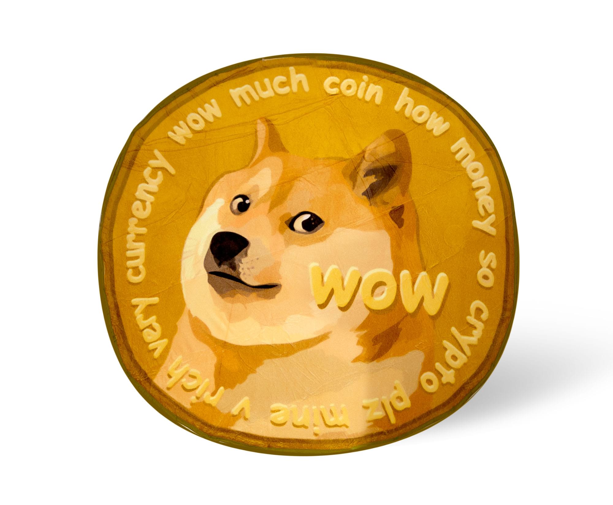 Dogecoin Cryptocurrency Round Fleece Blanket - 60 Inches of Cozy Fun
