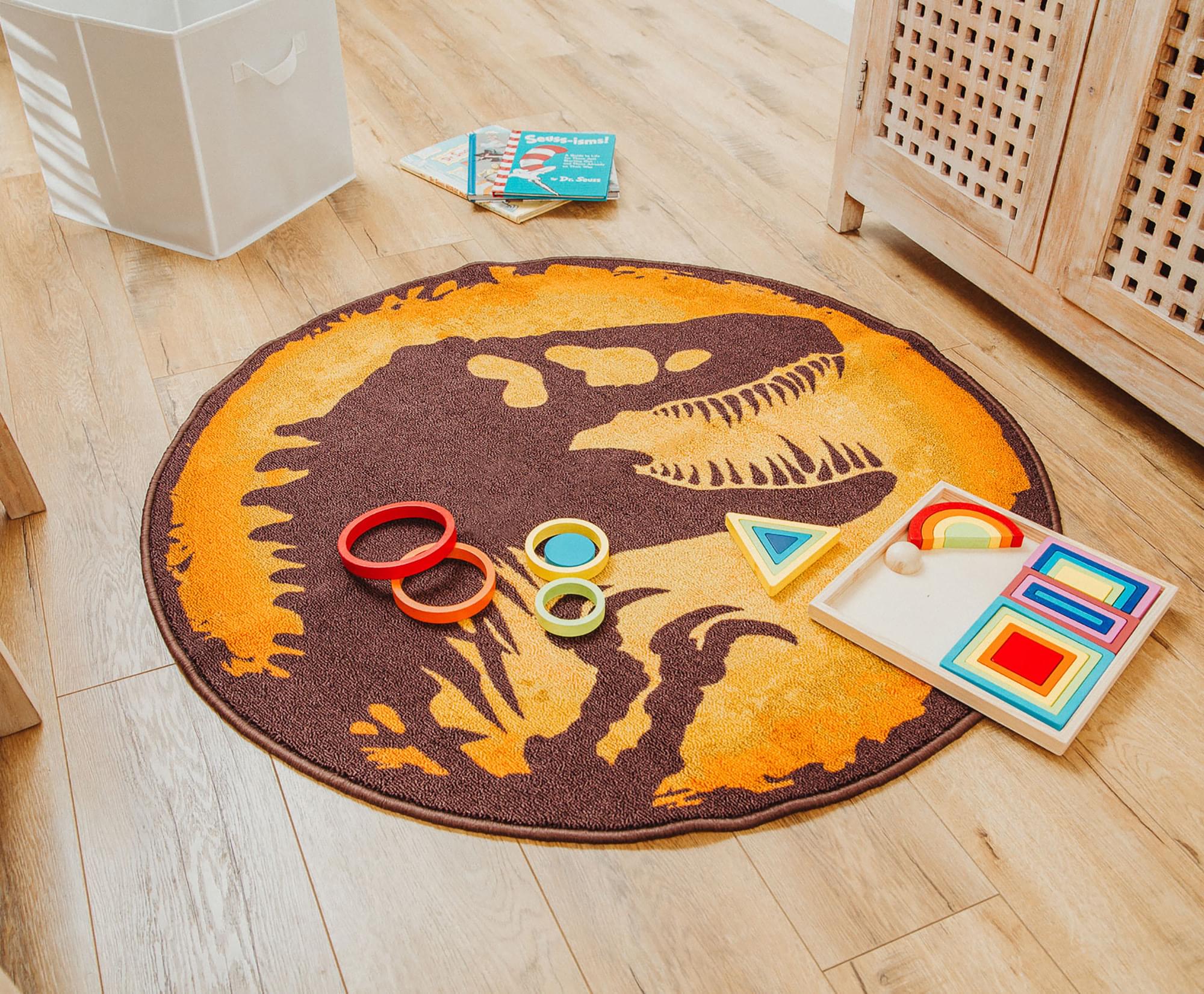 Roar into Style: Jurassic World 39-Inch Round Area Rug