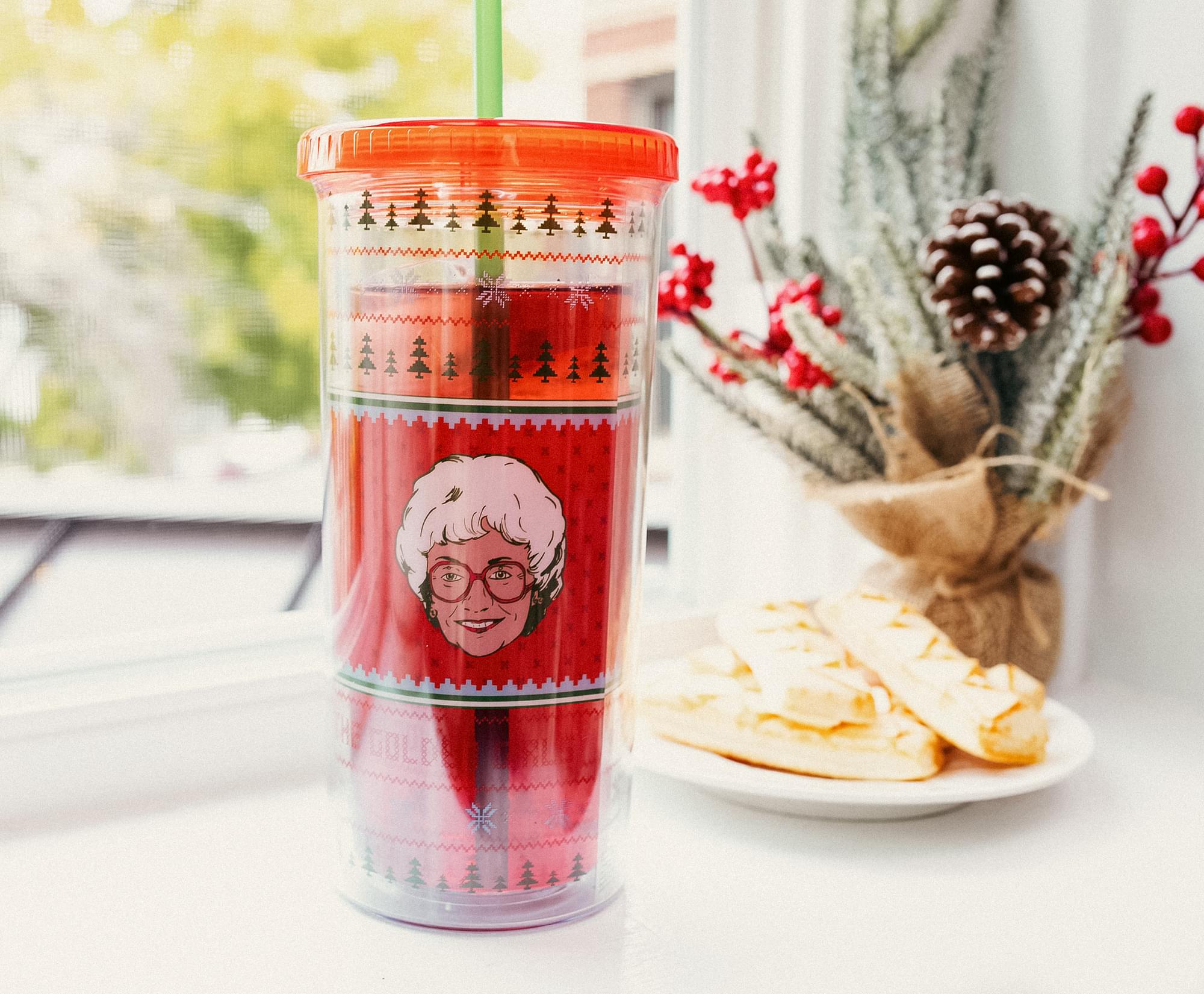 The Golden Girls Festive Carnival Cup with Lid and Straw