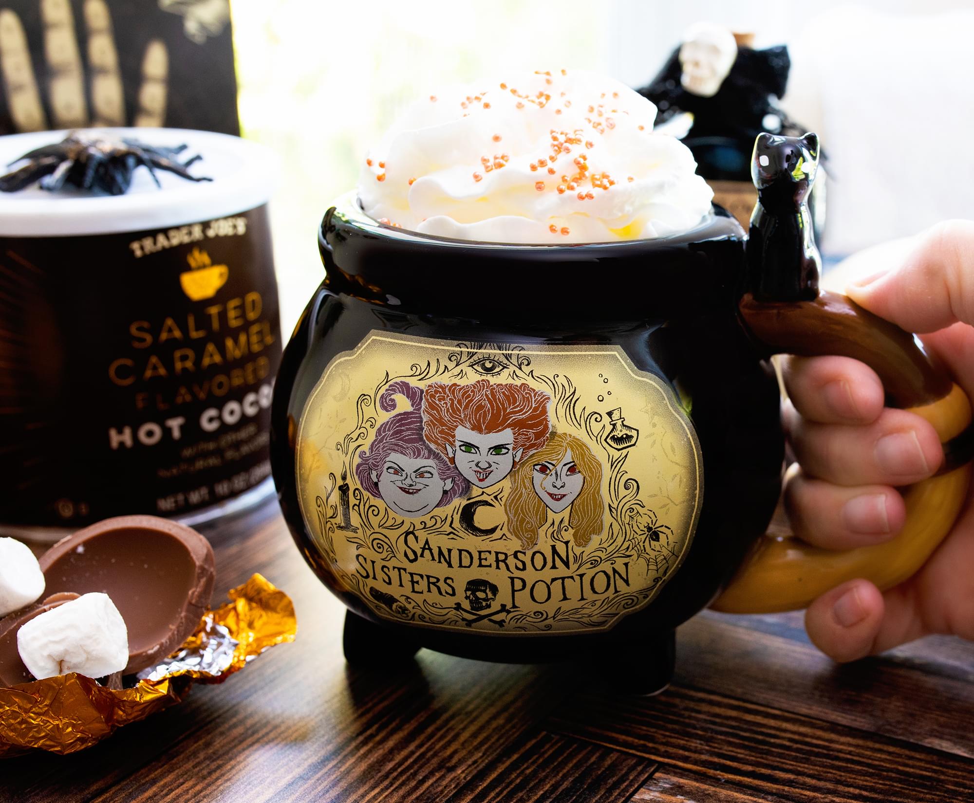 Enchanting Disney Hocus Pocus Sanderson Sisters Ceramic Cauldron Mug - 20 Oz