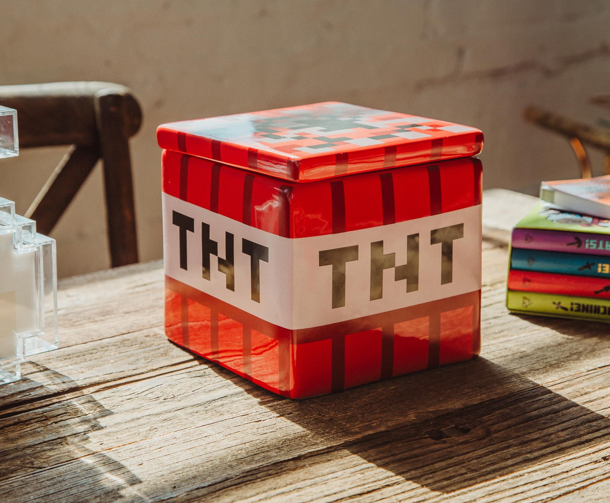 Epic Minecraft TNT Block Ceramic Cookie Jar - 6 Inches Tall