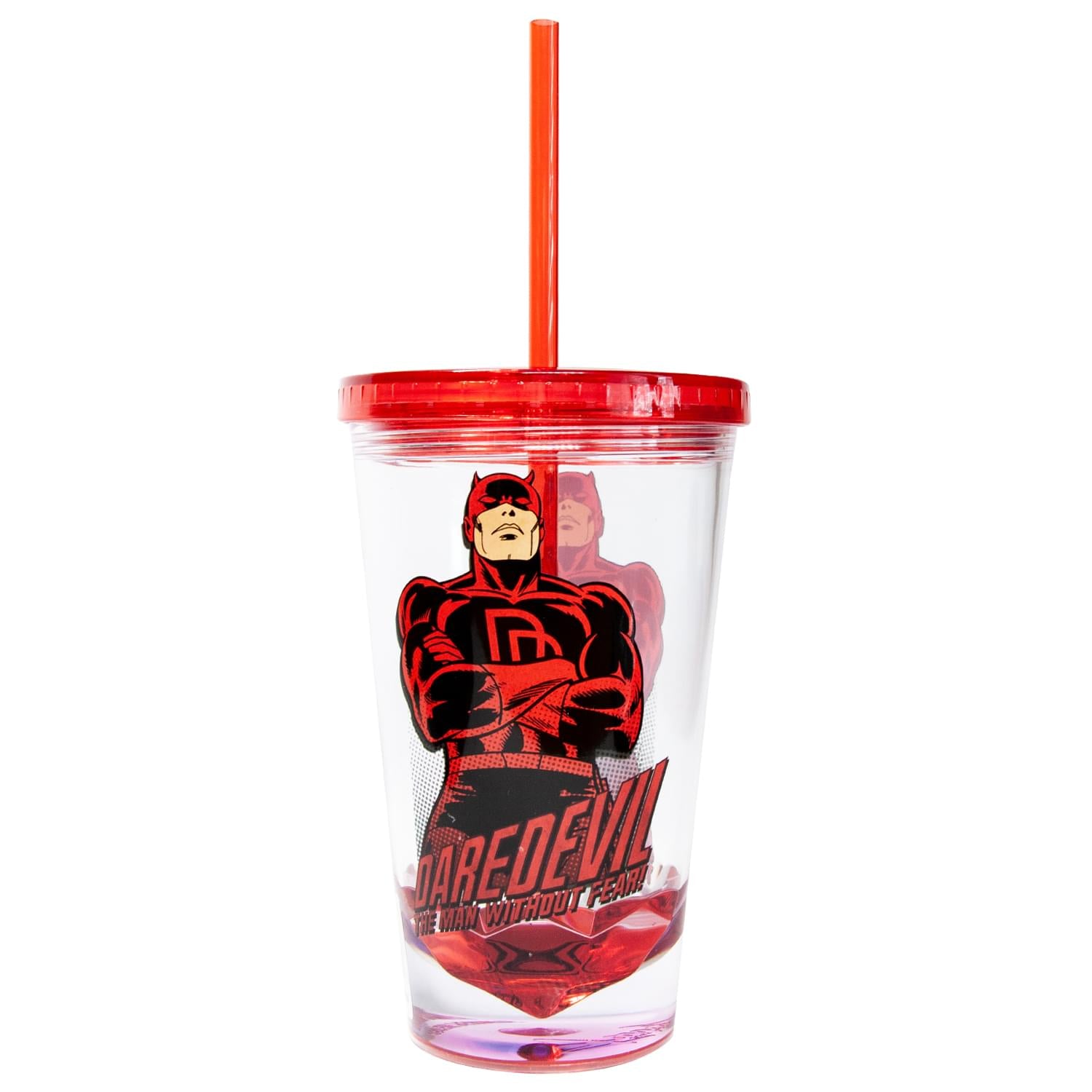Daredevil 18 OZ Reusable Tumbler with Straw - Hero Pose Edition