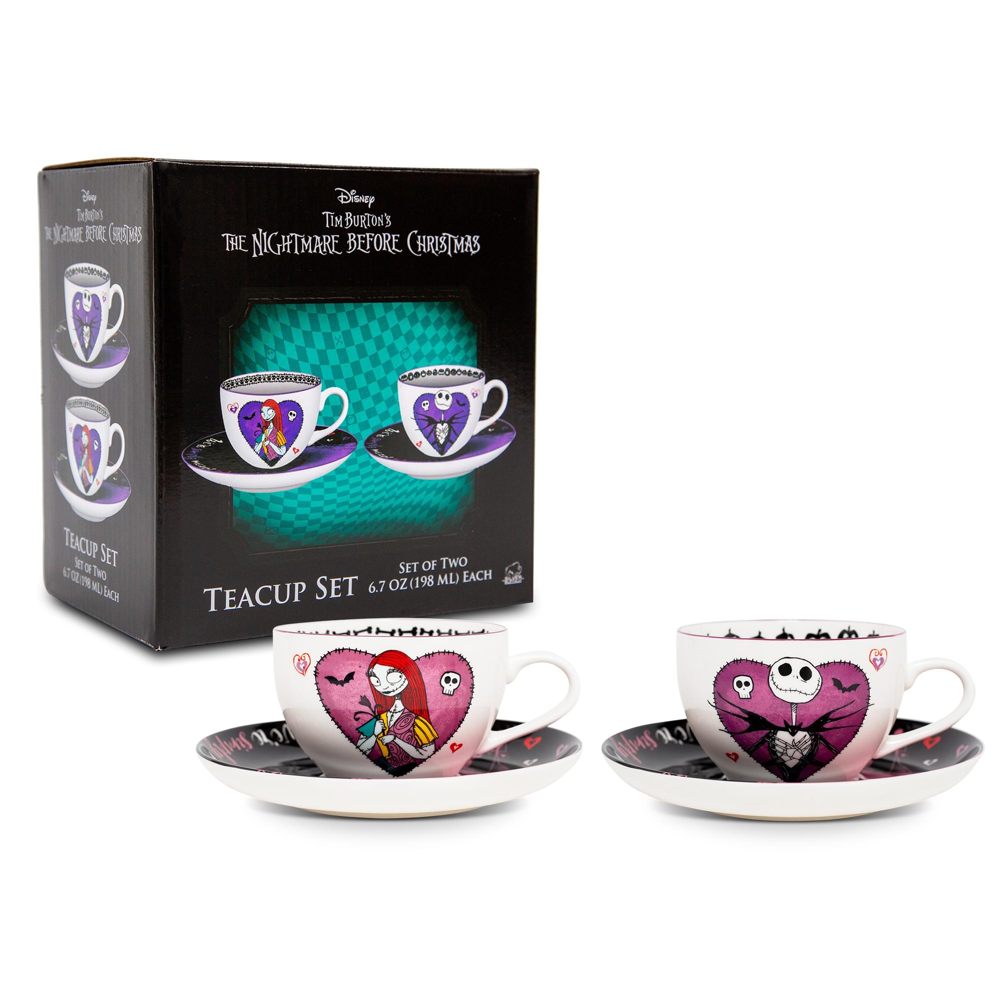 Disney's The Nightmare Before Christmas Bone China Teacup & Saucer Set - 2 Piece