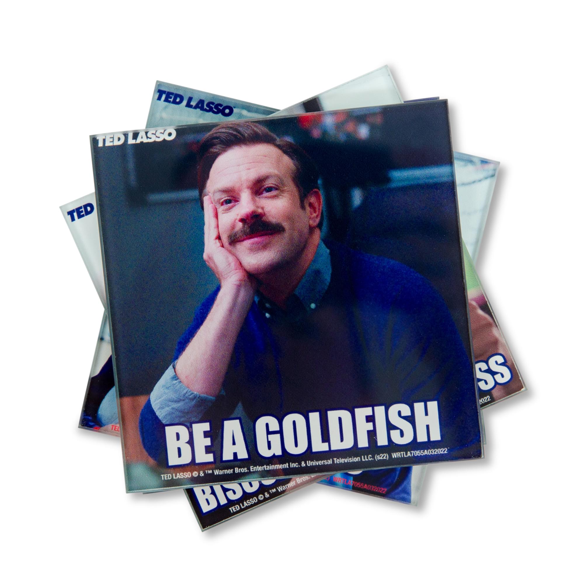 Inspirational Ted Lasso Quotes Glass Coasters - Set of 4
