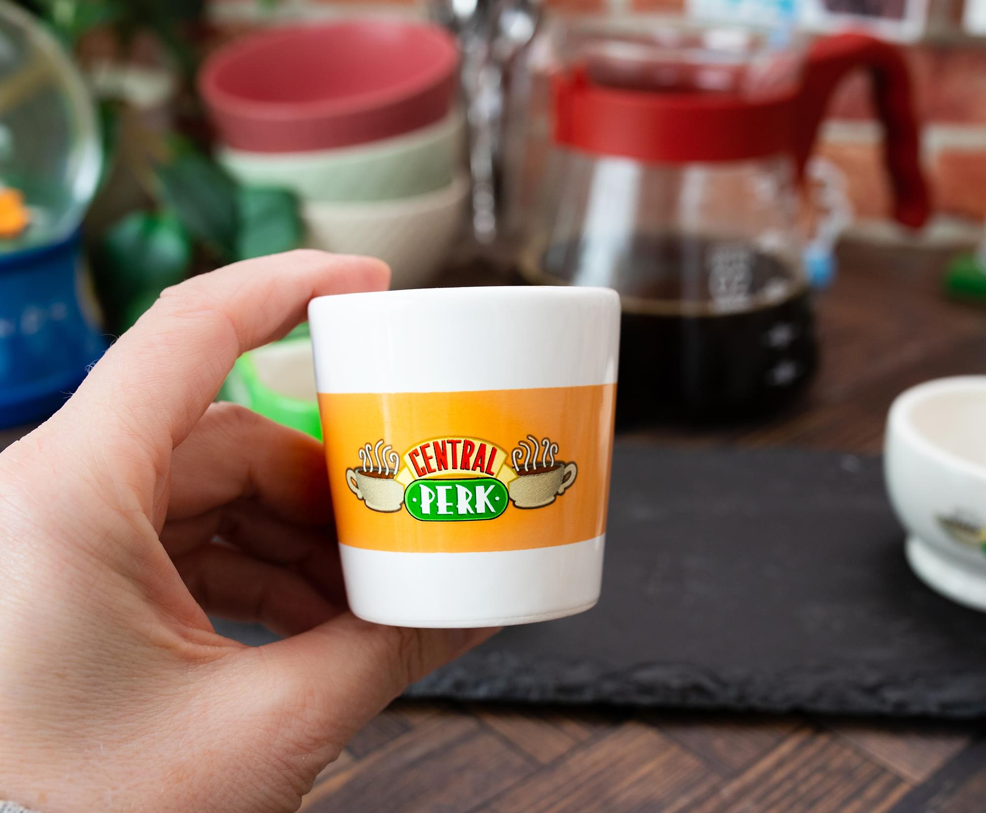 Friends Central Perk 4 - Ounce Ceramic Mini Cups Set of 3 - A Must - Have for Fans!