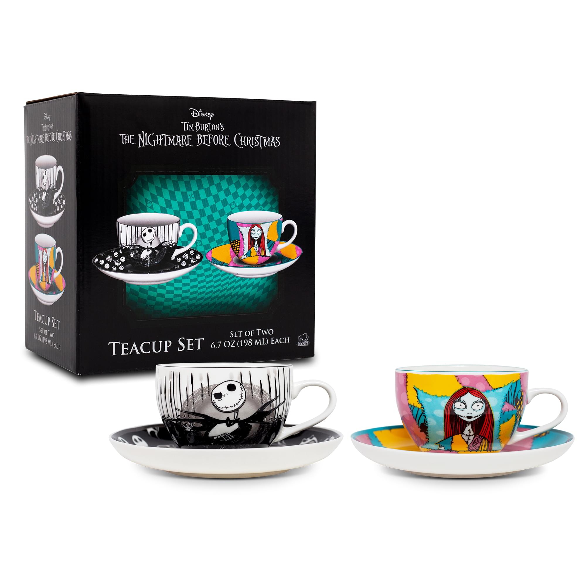 Disney's Enchanting Nightmare Before Christmas Jack & Sally Teacup Set - A Must-Have for Tea Lovers!