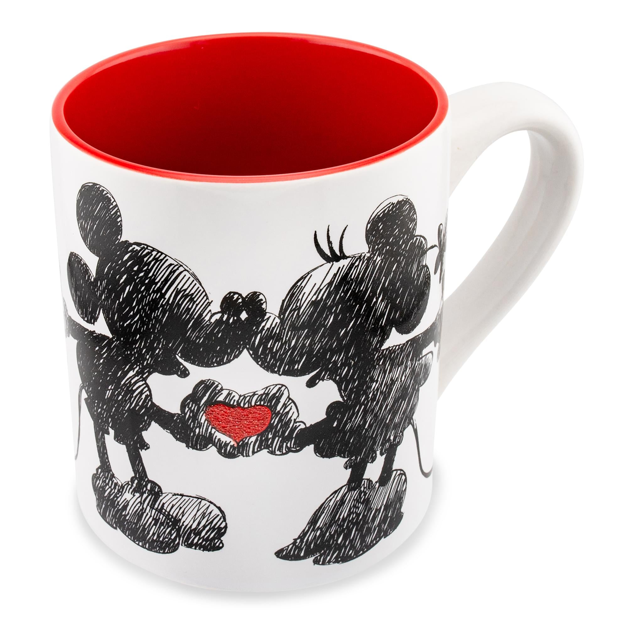 Disney Mickey & Minnie Glitter Ceramic 14 - Ounce Mug
