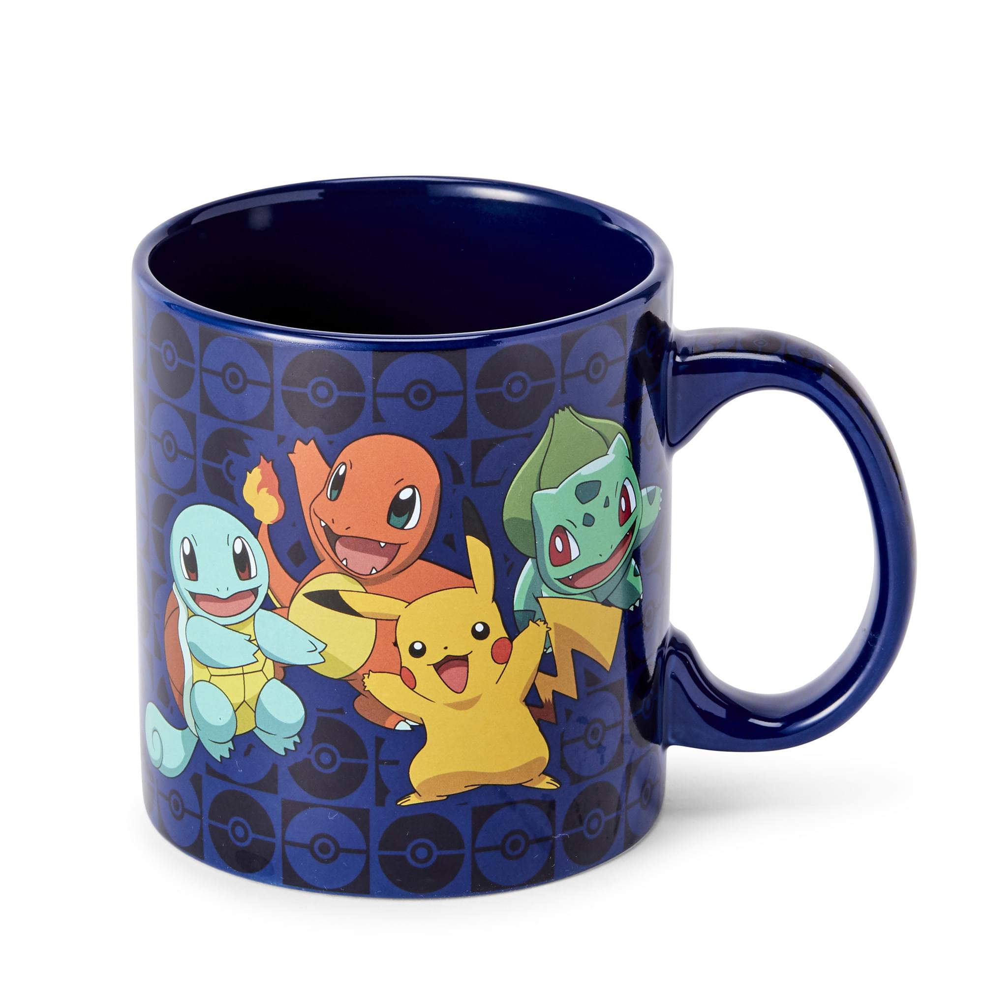 Original Generation One Pokémon Starters Coffee Mug with Pikachu