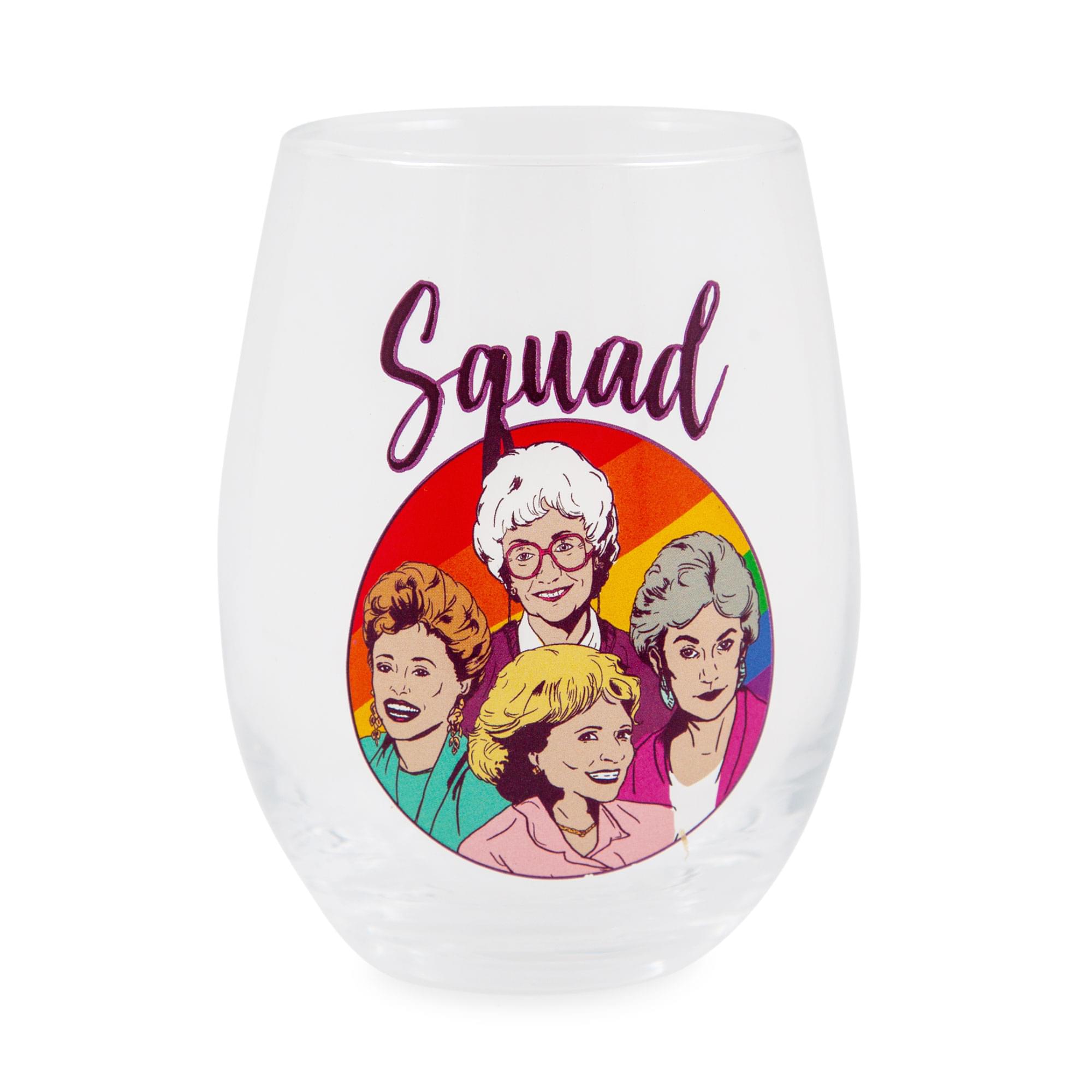 The Golden Girls Rainbow Squad 20-Ounce Stemless Wine Glass