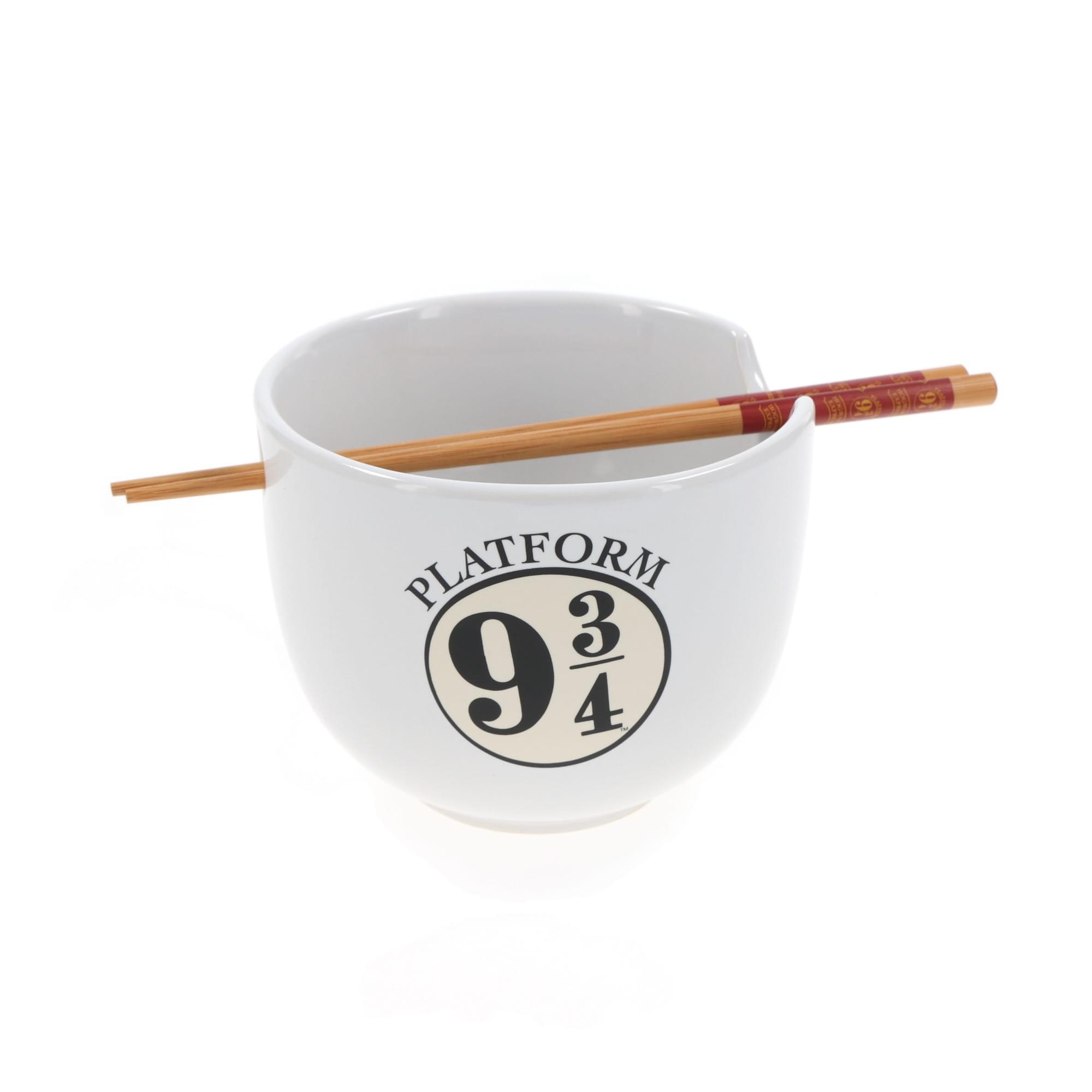 Harry Potter Hogwarts Express 20-Ounce Ceramic Ramen Bowl with Chopsticks Set