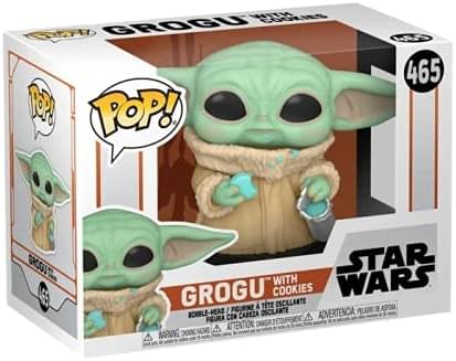 Collectible Star Wars Mandalorian Grogu Funko POP Vinyl Figure with Cookie