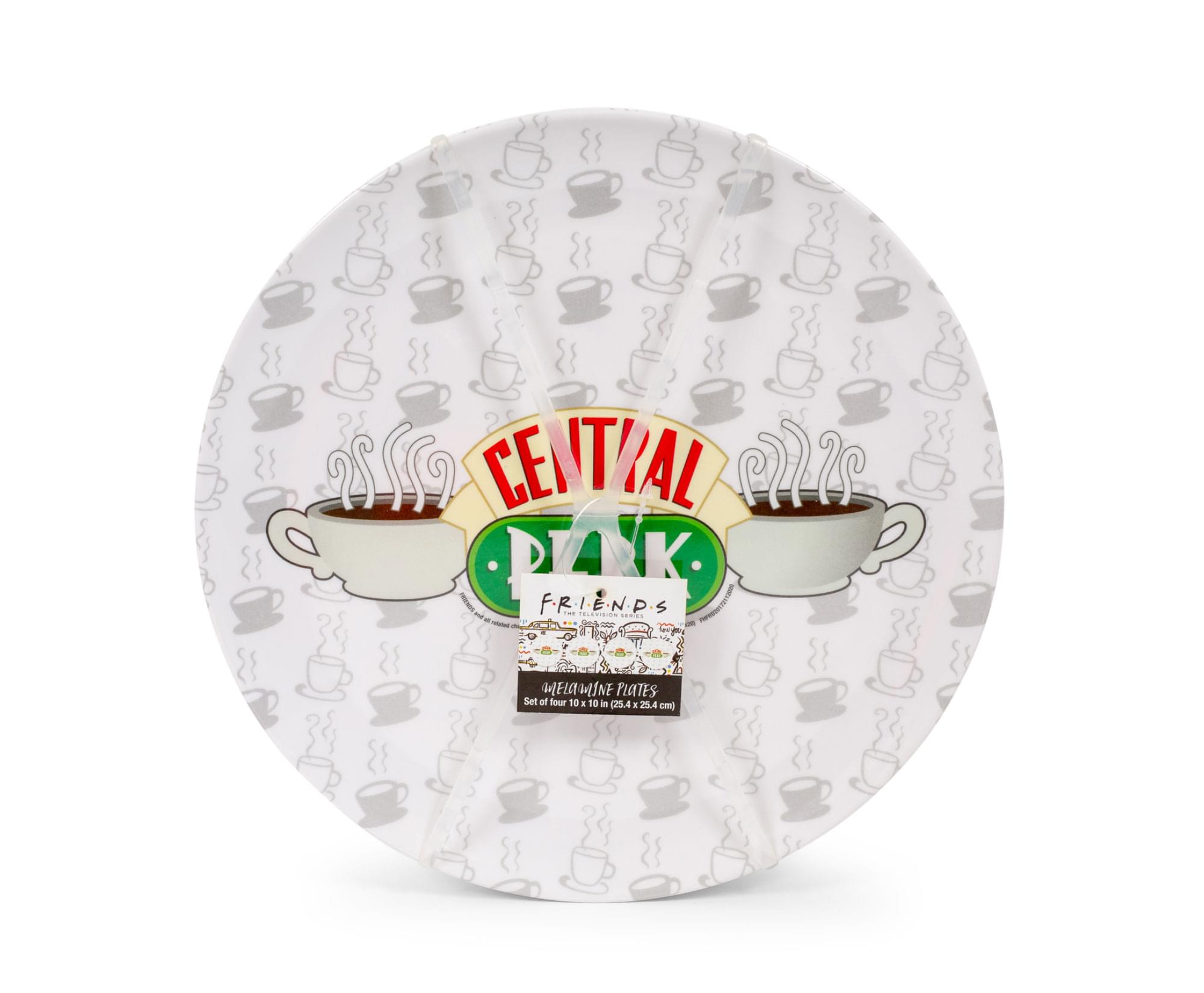 Friends Central Perk 10-Inch Melamine Dinner Plates (Set of 4) - A Toast to Iconic TV Fun!