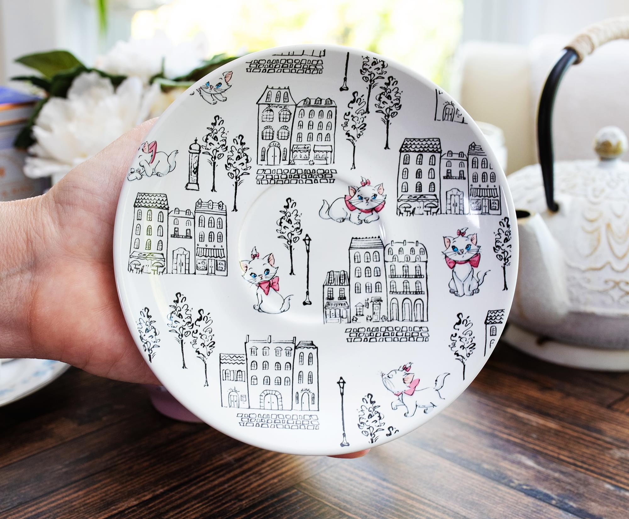 Enchanting Disney The Aristocats Marie Ceramic Teacup & Saucer Set