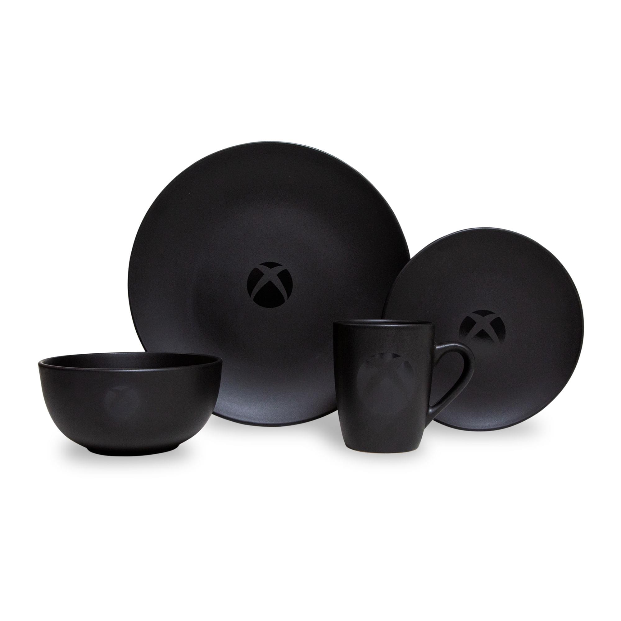 Epic Xbox Matte Black 8-Piece Ceramic Dinnerware Set