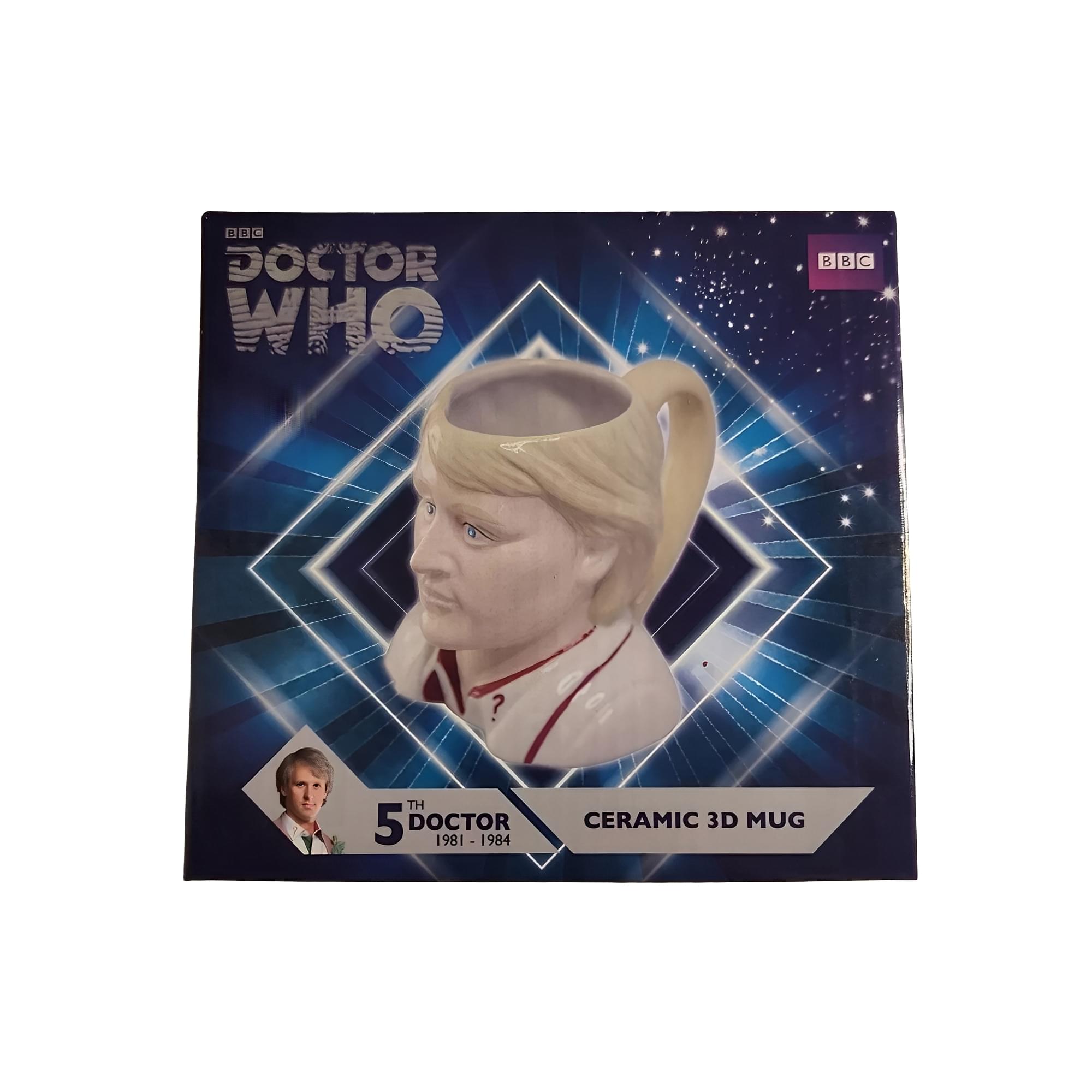 Time-Traveling Delight: Doctor Who 5th Doctor Peter Davison Ceramic 3D Toby Jug Mug