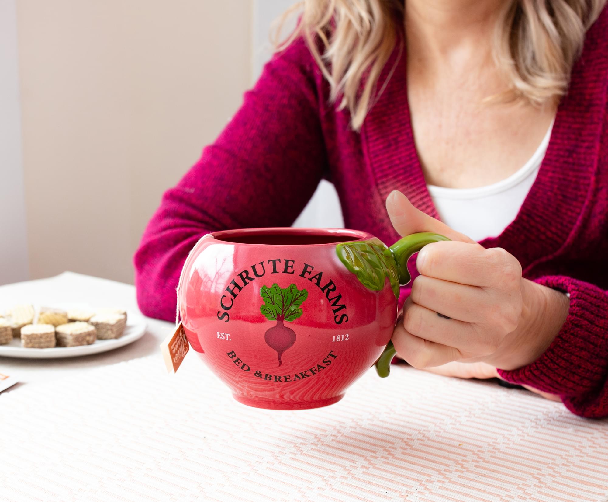The Office Schrute Farms Beet Ceramic Mug - 20 Oz. 3D Sculpted Fun!