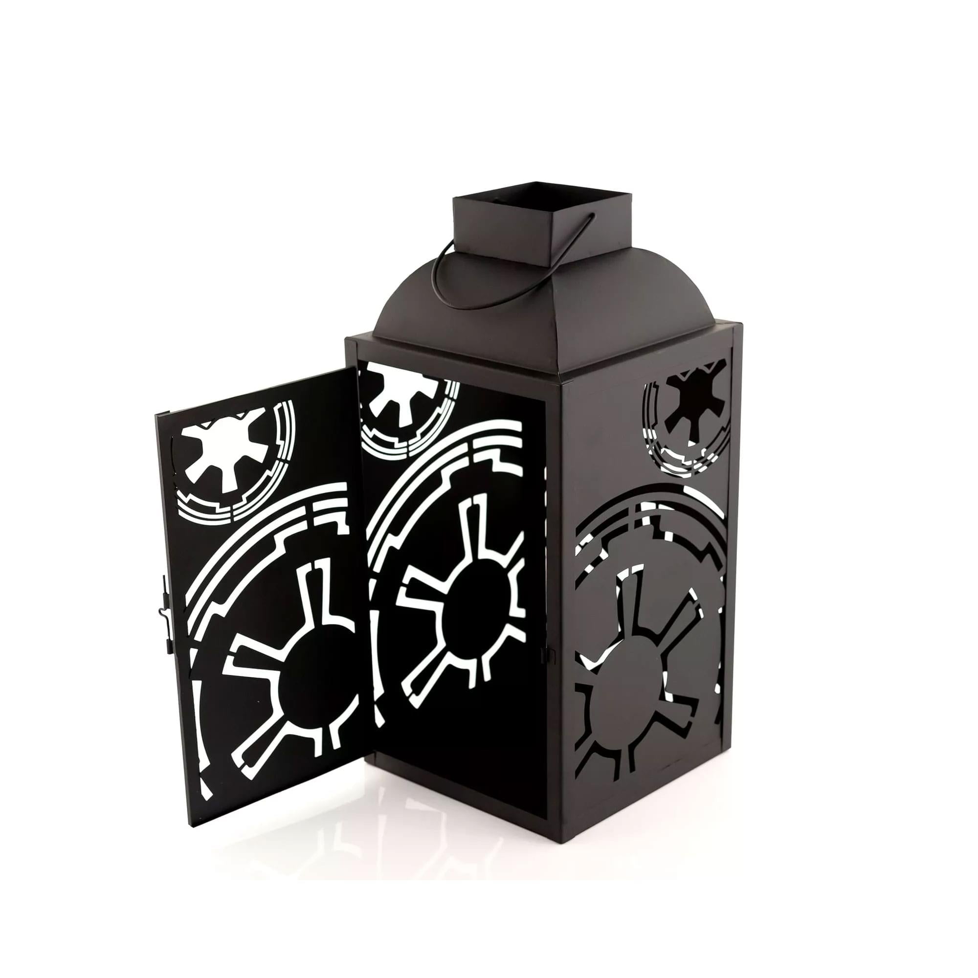 Stunning Star Wars Black Stamped Lanterns Set - 14 Inches, Imperial Symbol, 2 Pack