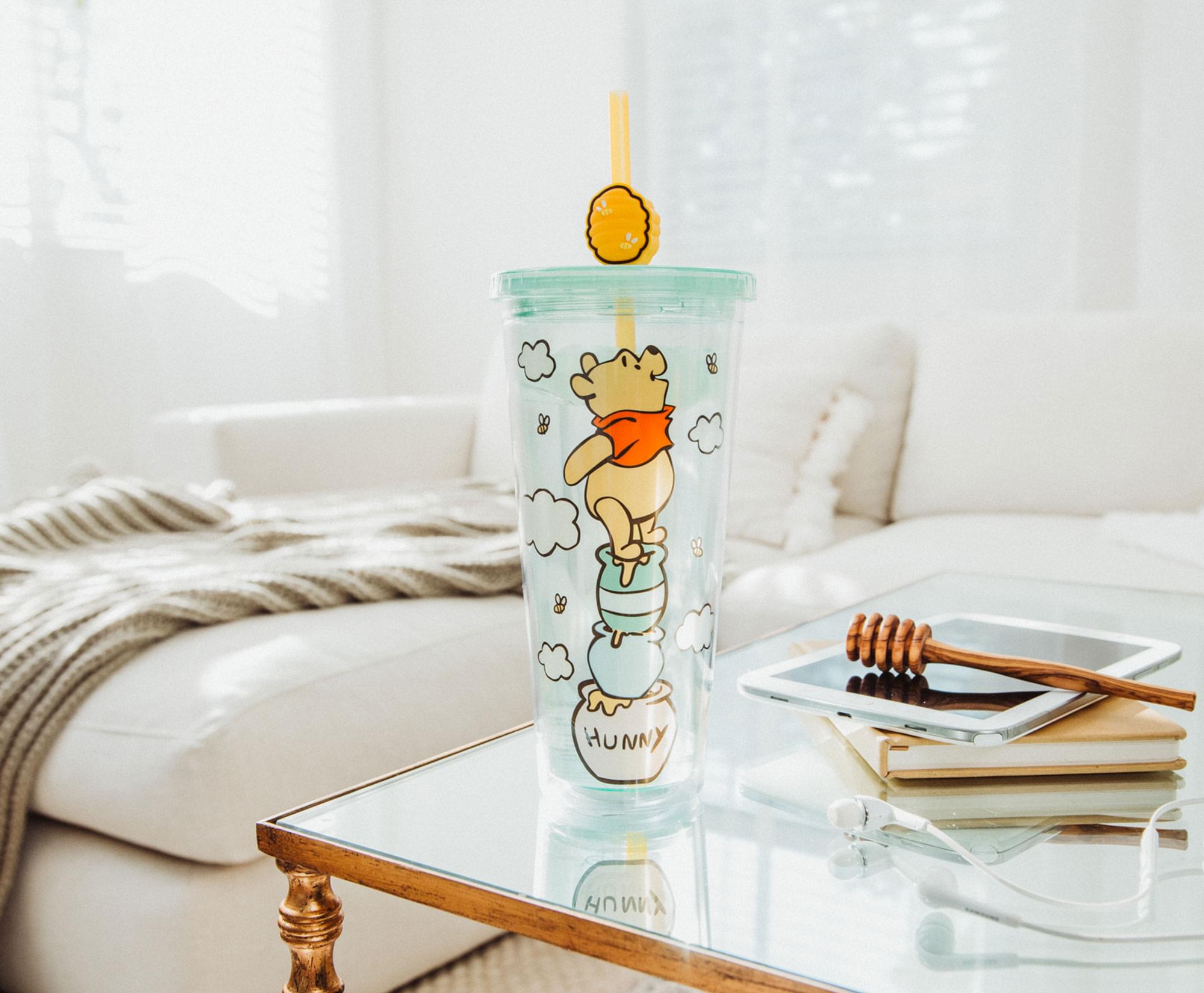 Disney Winnie the Pooh Hunny Pot Carnival Cup with Lid and Straw - 24 Ounce