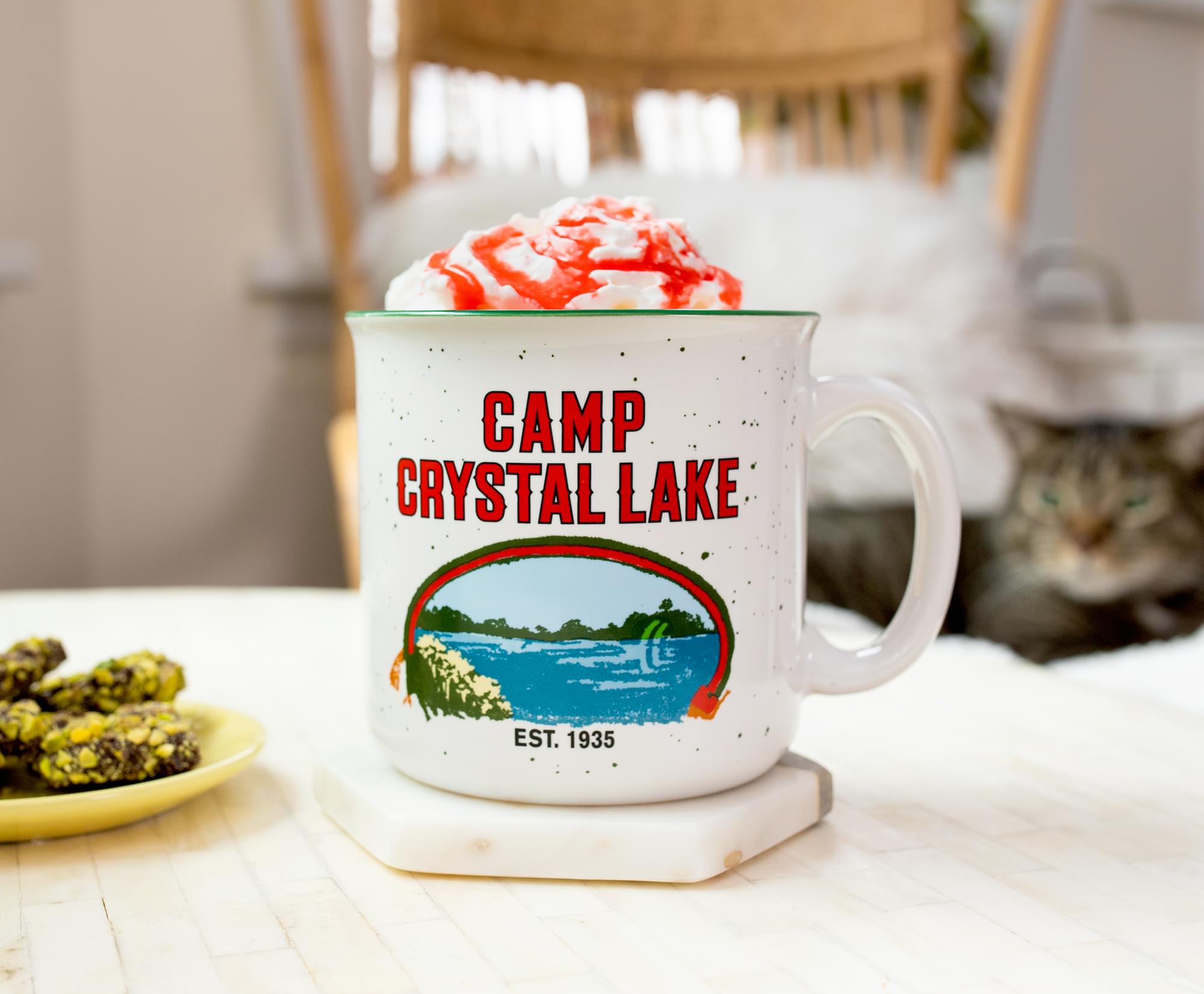 Friday the 13th Crystal Lake Ceramic Camper Mug - 20 Ounce