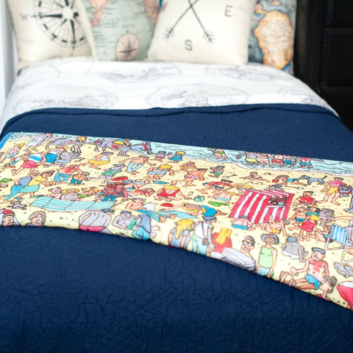 Show Your Love for Where's Waldo with This Beach-Themed Fleece Throw Blanket