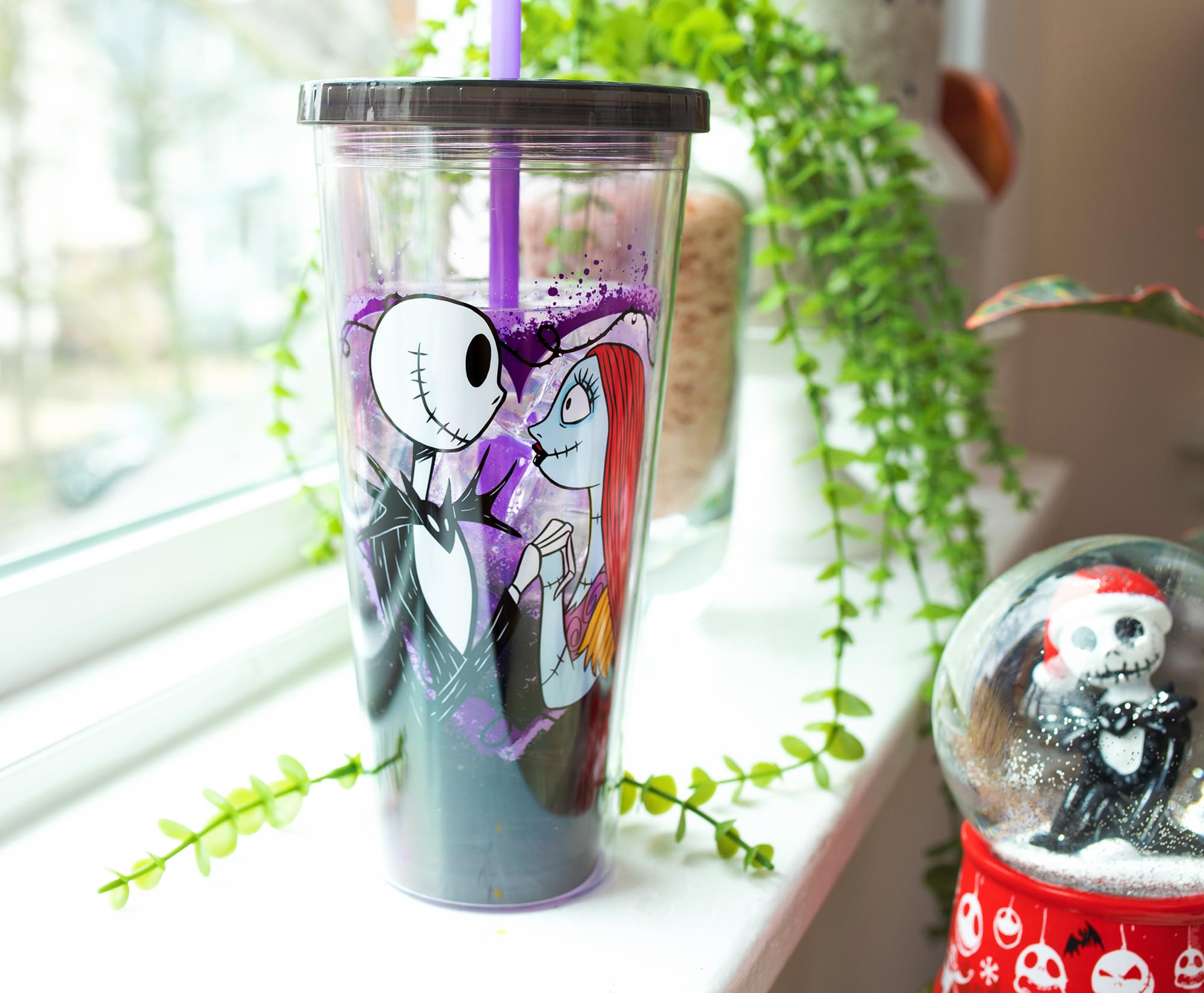 Disney's Nightmare Before Christmas Enchanting Acrylic Carnival Cup with Lid and Straw