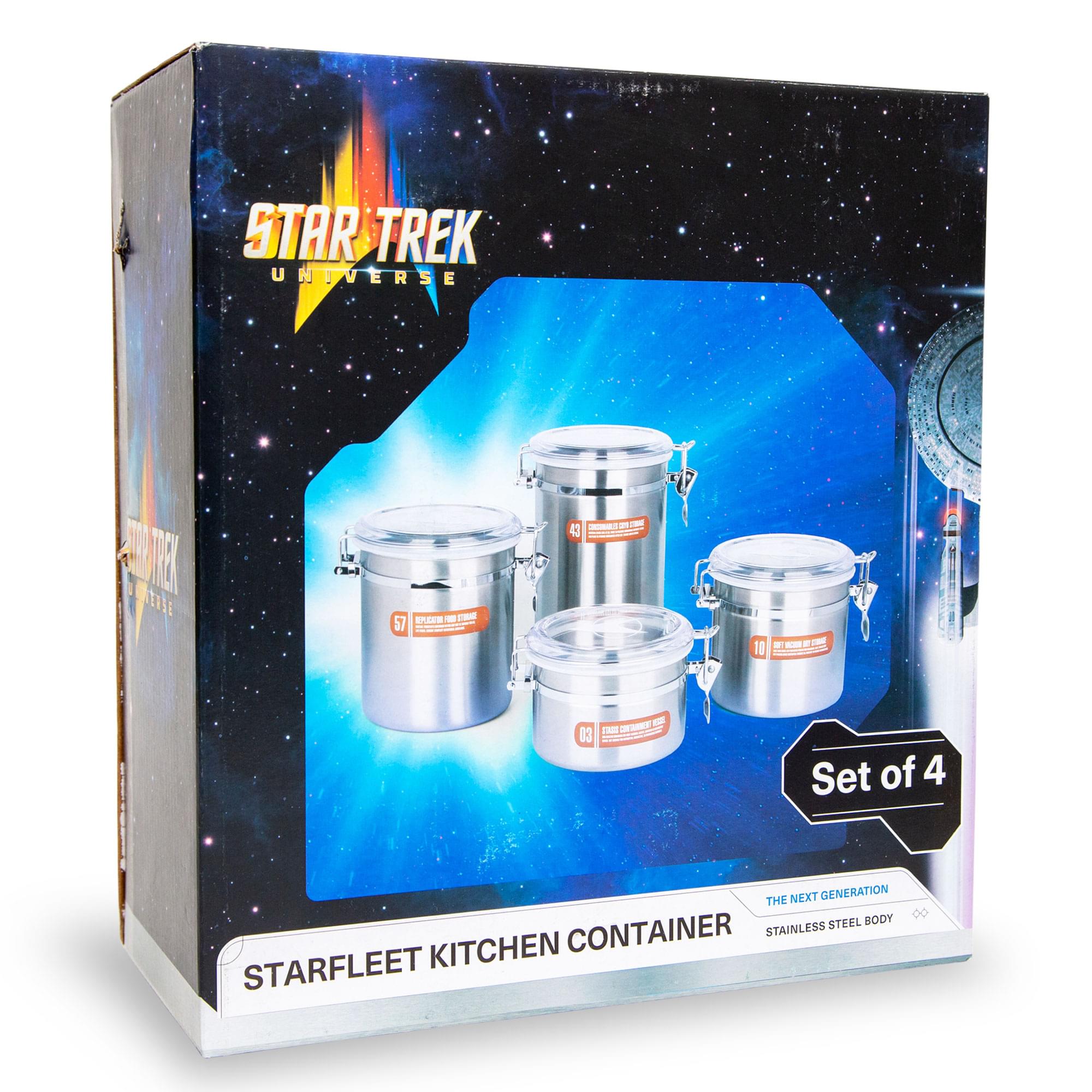 Star Trek: The Next Generation Stainless Steel Snack Storage Jars - Set of 4