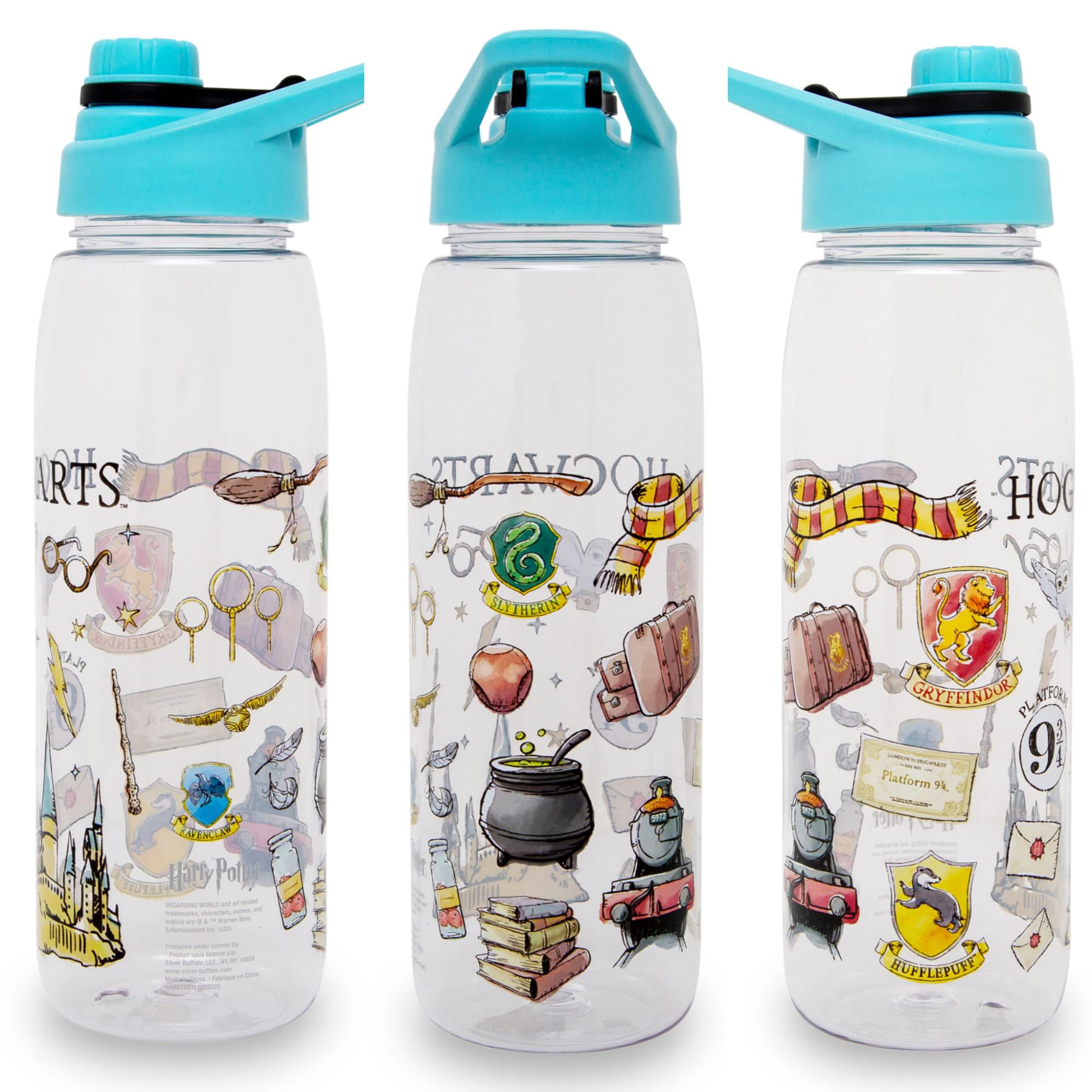 Harry Potter Hogwarts Magic Plastic Water Bottle - 28 Ounce Twist Spout