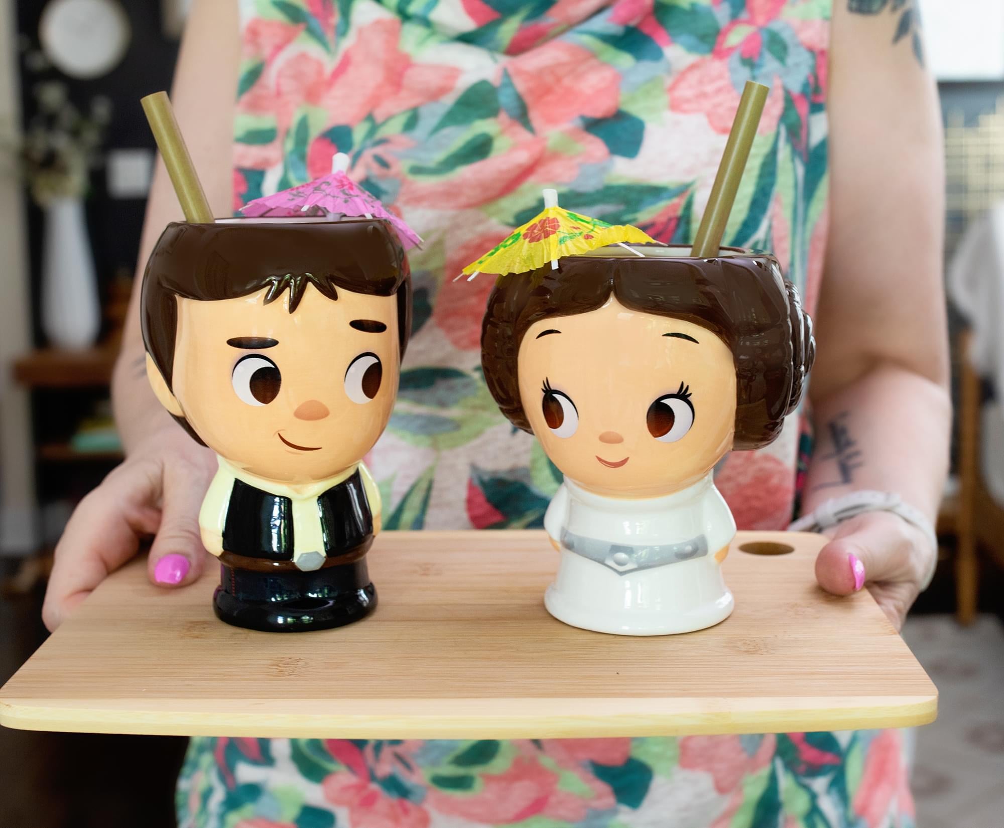 Adorable Star Wars Han and Leia 16-Ounce Ceramic Mug Set