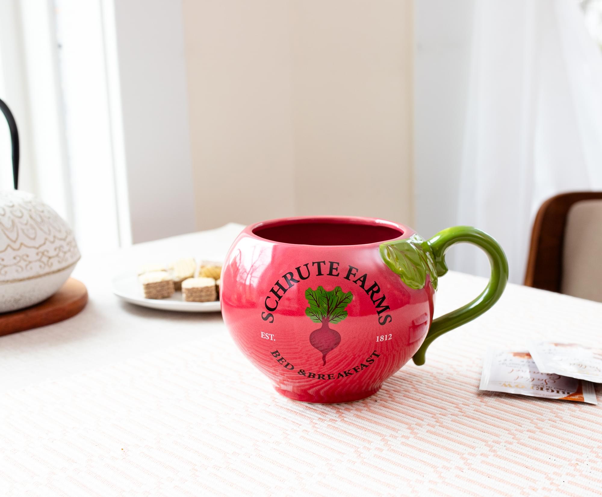 The Office Schrute Farms Beet Ceramic Mug - 20 Oz. 3D Sculpted Fun!