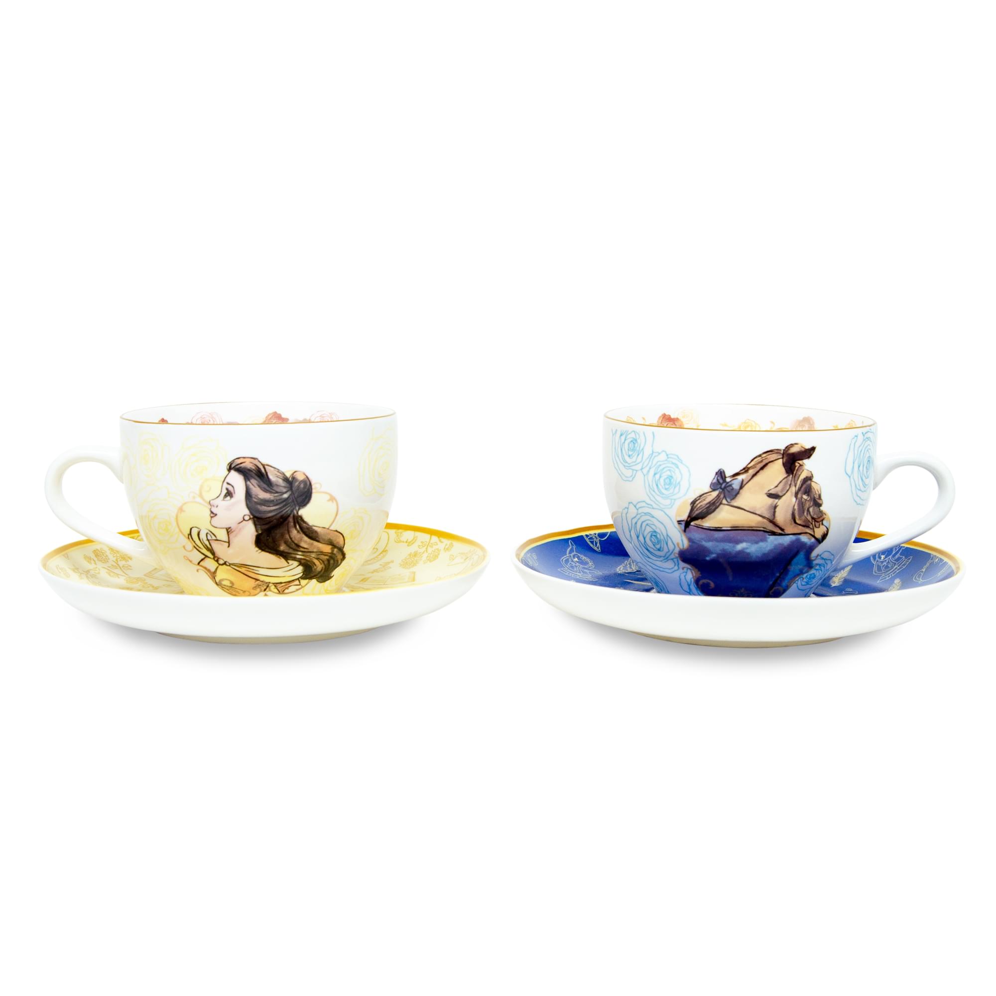 Enchanting Disney Beauty and the Beast Bone China Teacup & Saucer Set (2-Piece)