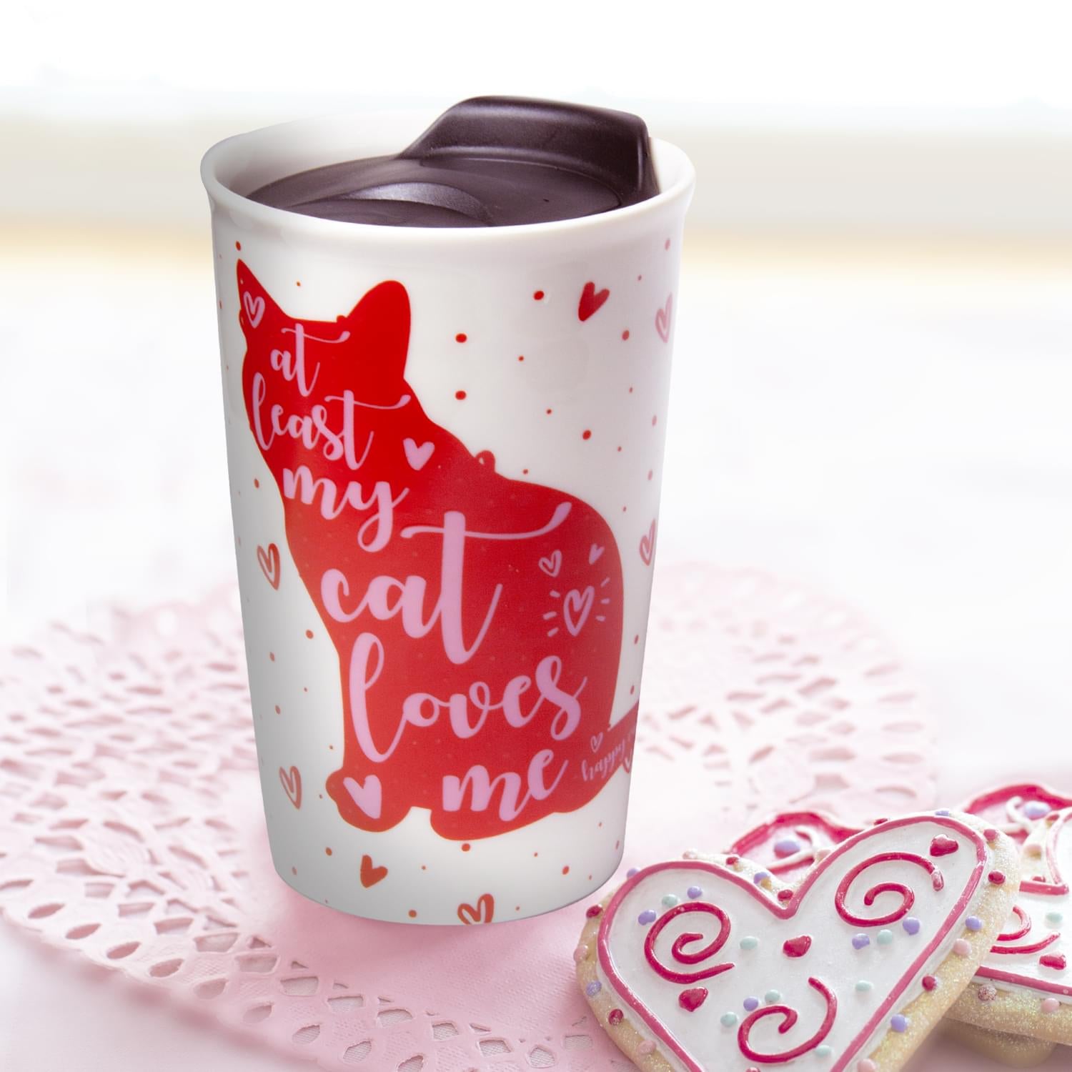 Adorable Cat Lover's Ceramic Coffee Mug - 9 Oz, Ideal Gift