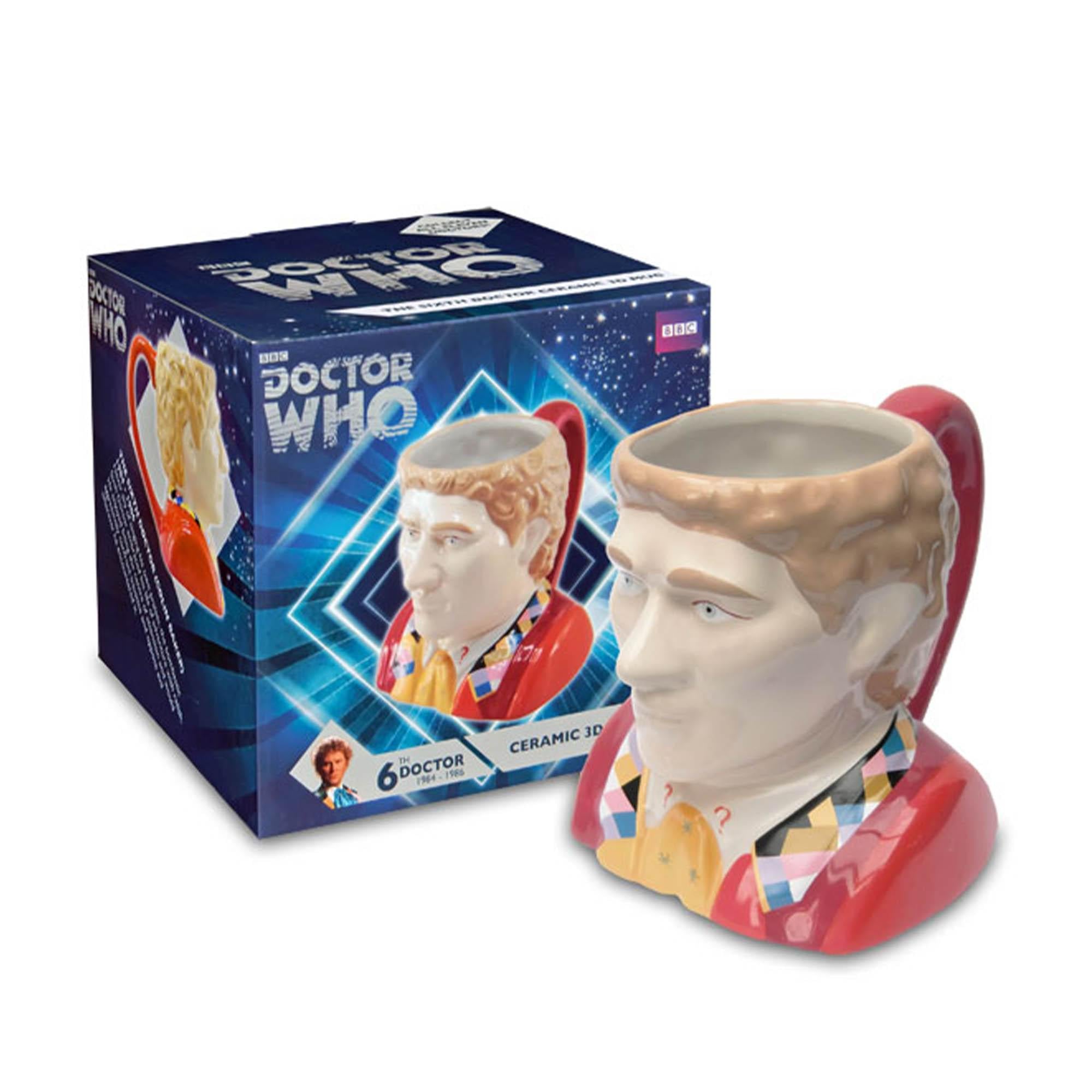 Time-Traveling Delight: Doctor Who 6th Doctor Colin Baker Ceramic 3D Toby Jug Mug