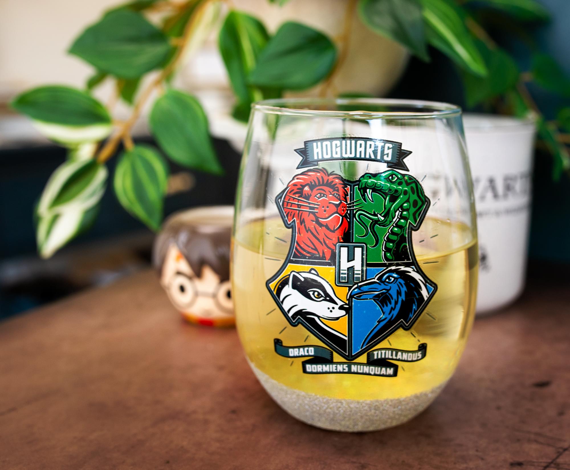 Harry Potter Magical Animal Crest Stemless Wine Glass - 20 Oz