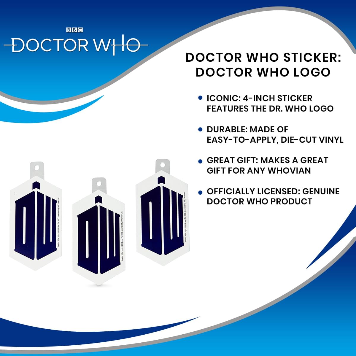 Doctor Who TARDIS Logo Sticker