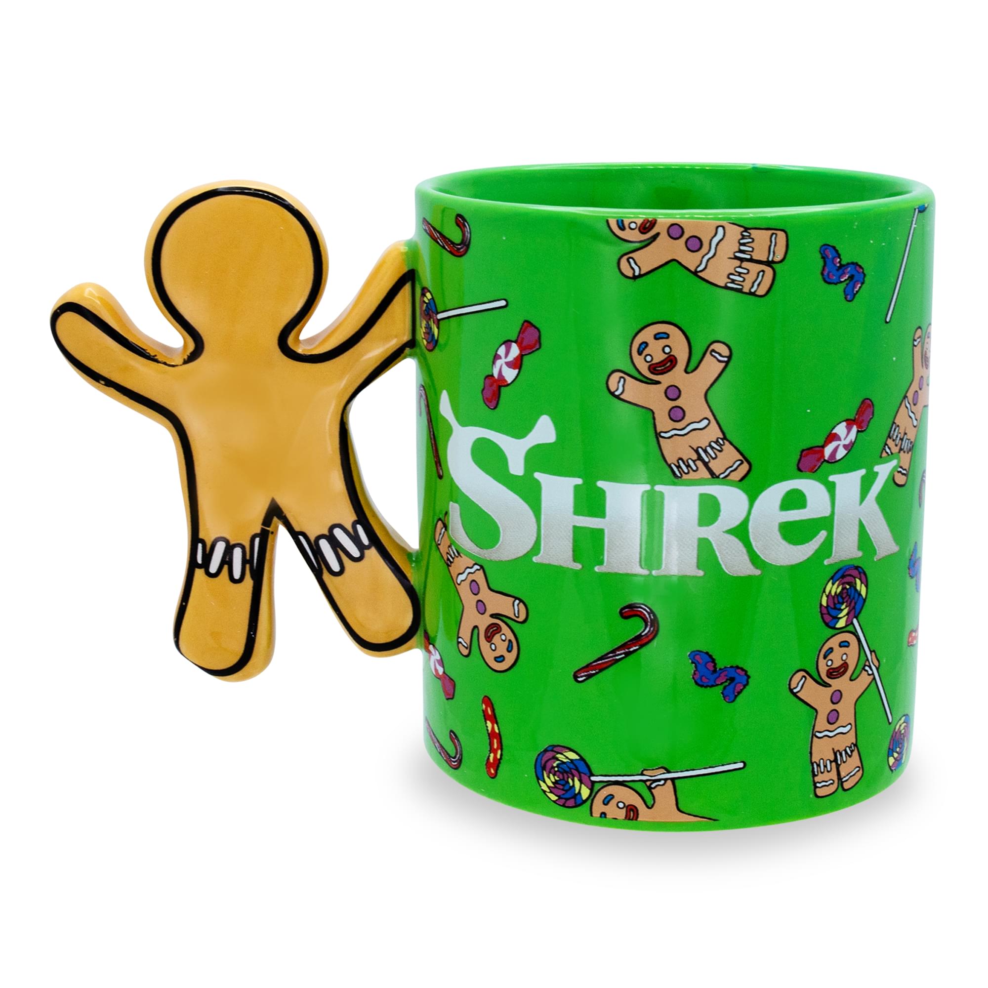 Shrek Gingerbread Man Ceramic Mug - Avast Ye Cookie with Sculpted Handle