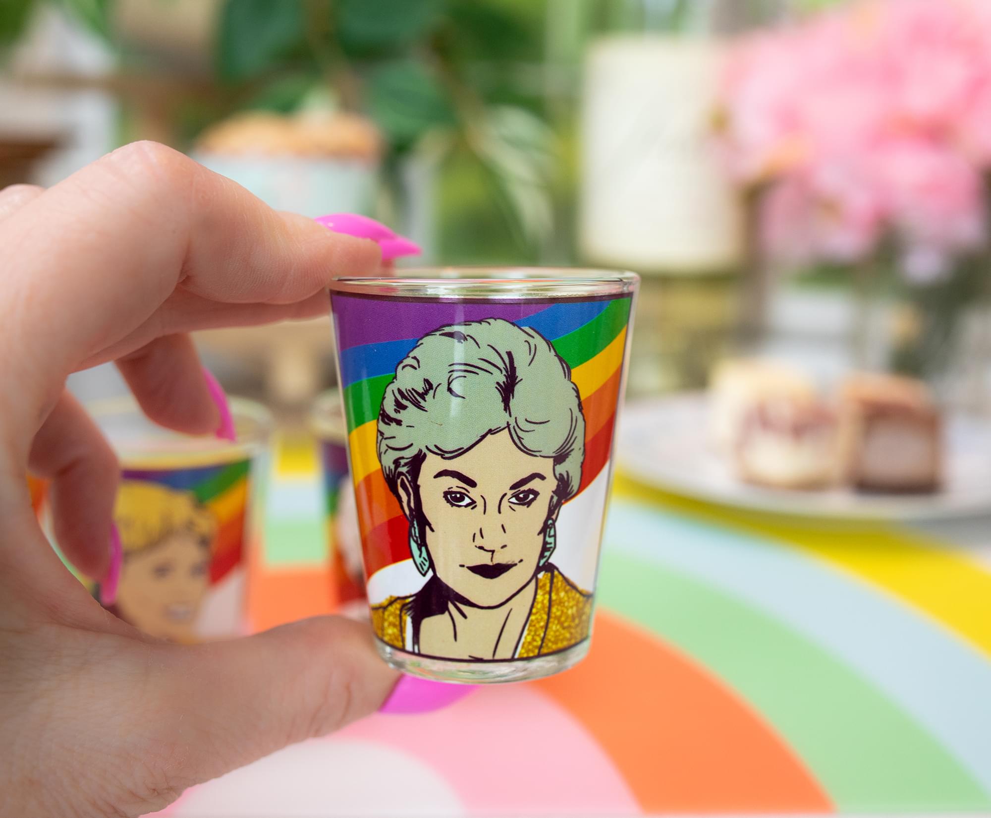 Golden Girls Rainbow 1.5 - Ounce Mini Glasses Set of 4