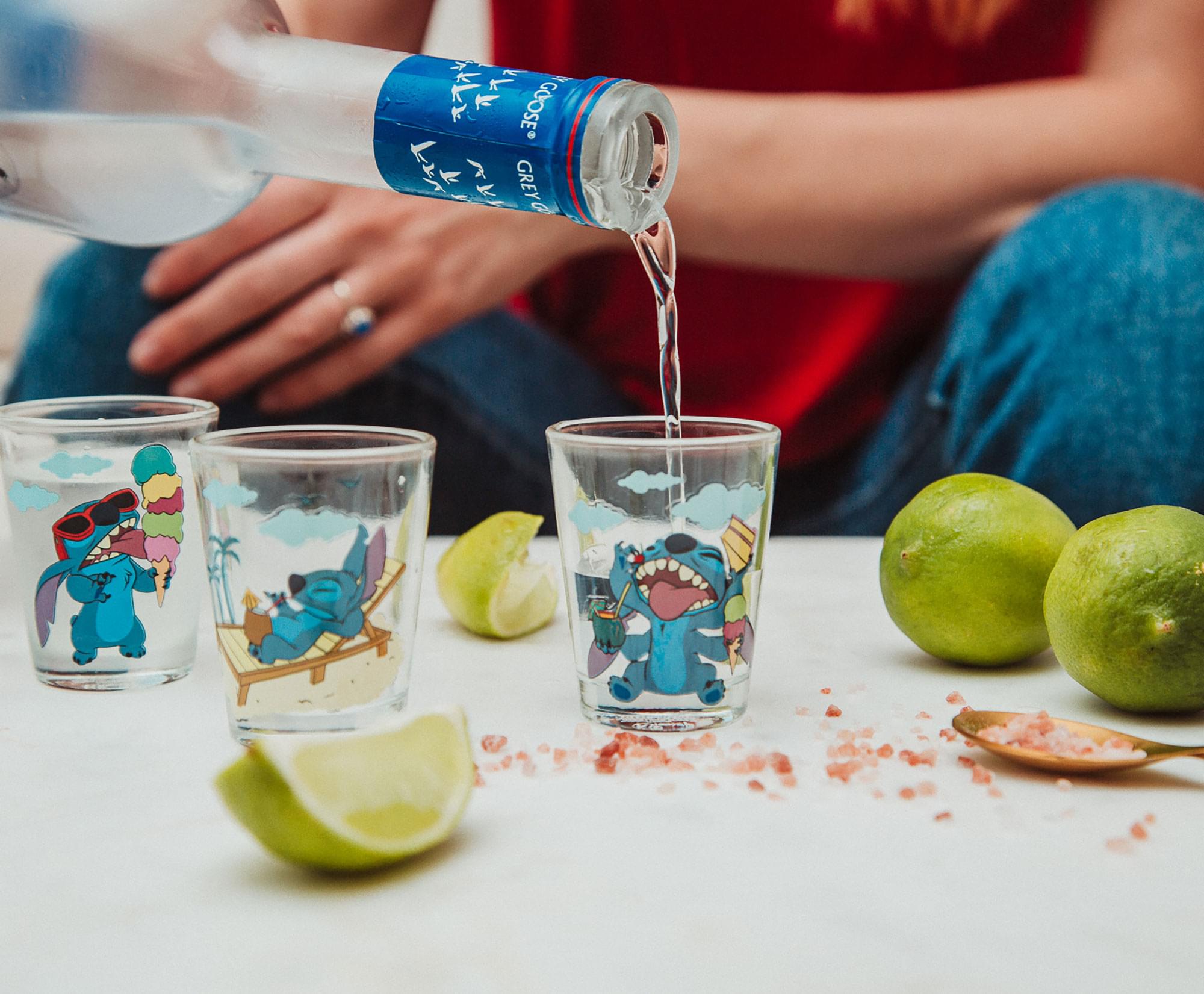 Disney Lilo & Stitch 1.5-Ounce Mini Shot Glasses Set of 4 - Beach Day Fun