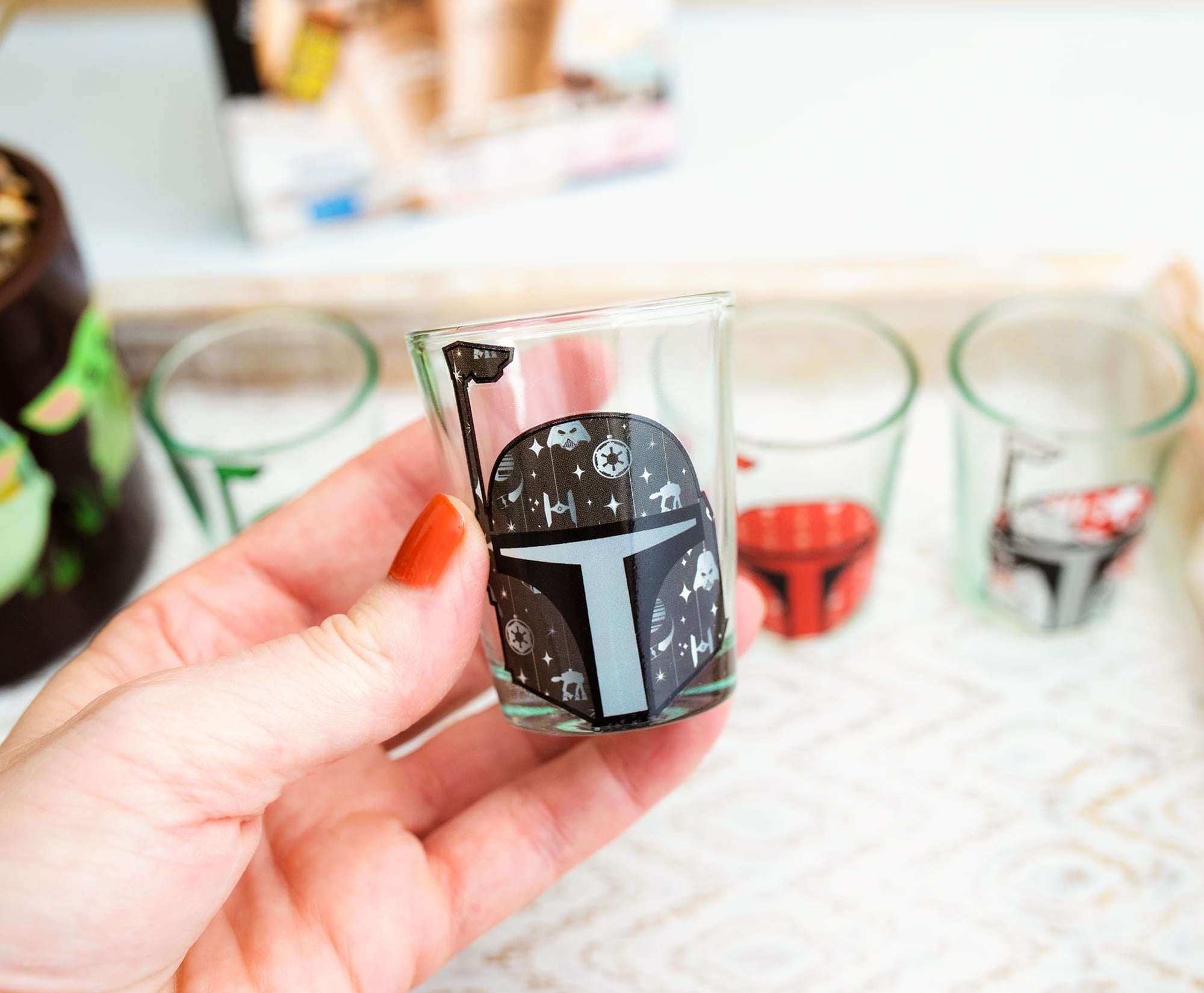 Celebrate Life Day with Star Wars Holiday Boba Fett 2.5-Ounce Mini Shot Glasses Set of 4