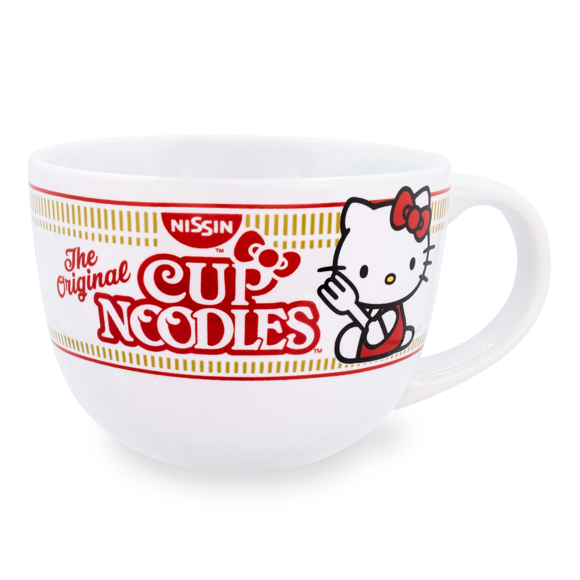 Sanrio Hello Kitty x Nissin Cup Noodles 24-Ounce Ceramic Soup Mug - A Perfect Pair of Adorable and Flavorful