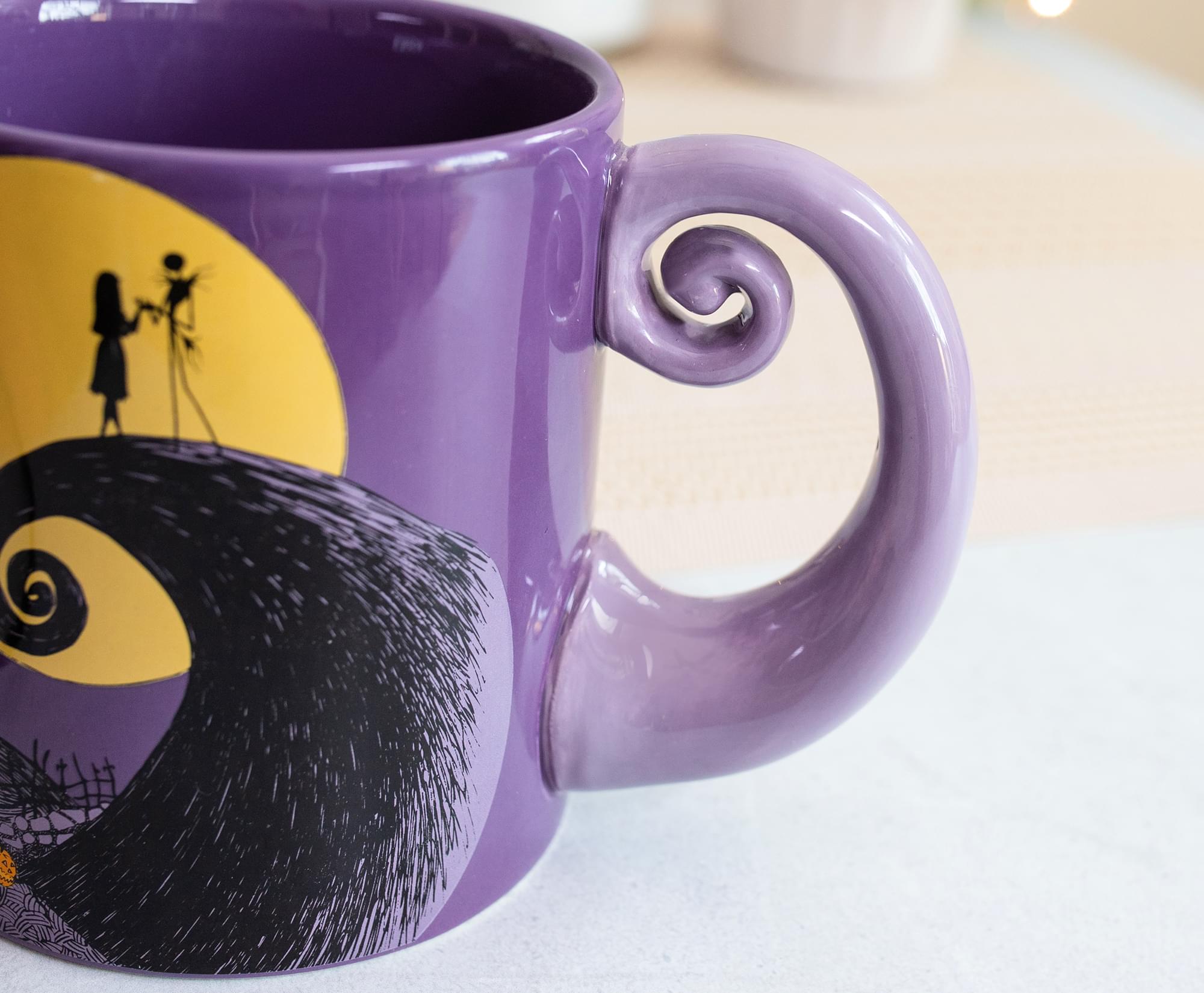 Jack & Sally Spiral Handle Ceramic Mug - Disney's The Nightmare Before Christmas